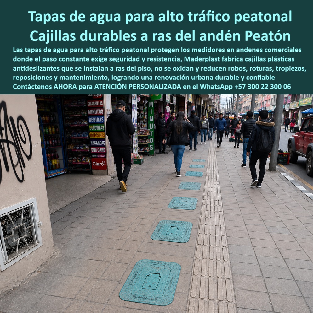 Tapa Con Cajilla De Medidor Tapa Plástica Alto Tráfico Peatonal Maderplast - Renovación de cajilla para medidor de agua, Caja de piso contador de agua duradera, Tapa plástica para medidor de agua, Caja registro medidor agua guía de instalacines Tapa Con Cajilla De Medidor Tapa Plástica Alto Tráfico Peatonal Maderplast Renovación de cajilla para medidor de agua Caja de piso contador de agua duradera Tapa plástica para medidor de agua Caja registro medidor agua guía de instalacines