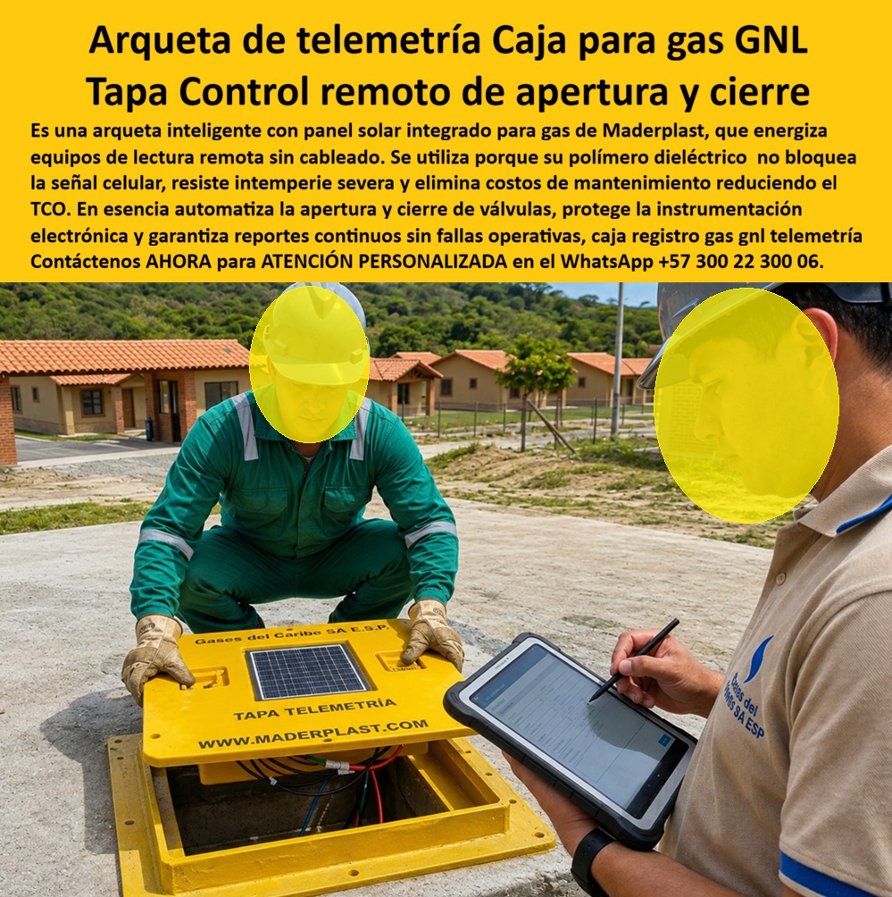 Tapa Telecontrol Auto Energética Redes Gas caja Tapa autónoma Maderplast - Tapa Gas Inteligente Panel Solar Instalación, Arqueta inteligente red de gas con lectura celular, Caja Inteligente Telecontrol De Apertura Y Cierre, Caja Registro Gas GNL Tapa Telecontrol Auto Energética Redes Gas caja Tapa autónoma Maderplast Tapa Gas Inteligente Panel Solar Instalación Arqueta inteligente red de gas con lectura celular Caja Inteligente Telecontrol De Apertura Y Cierre Caja Registro Gas GNL