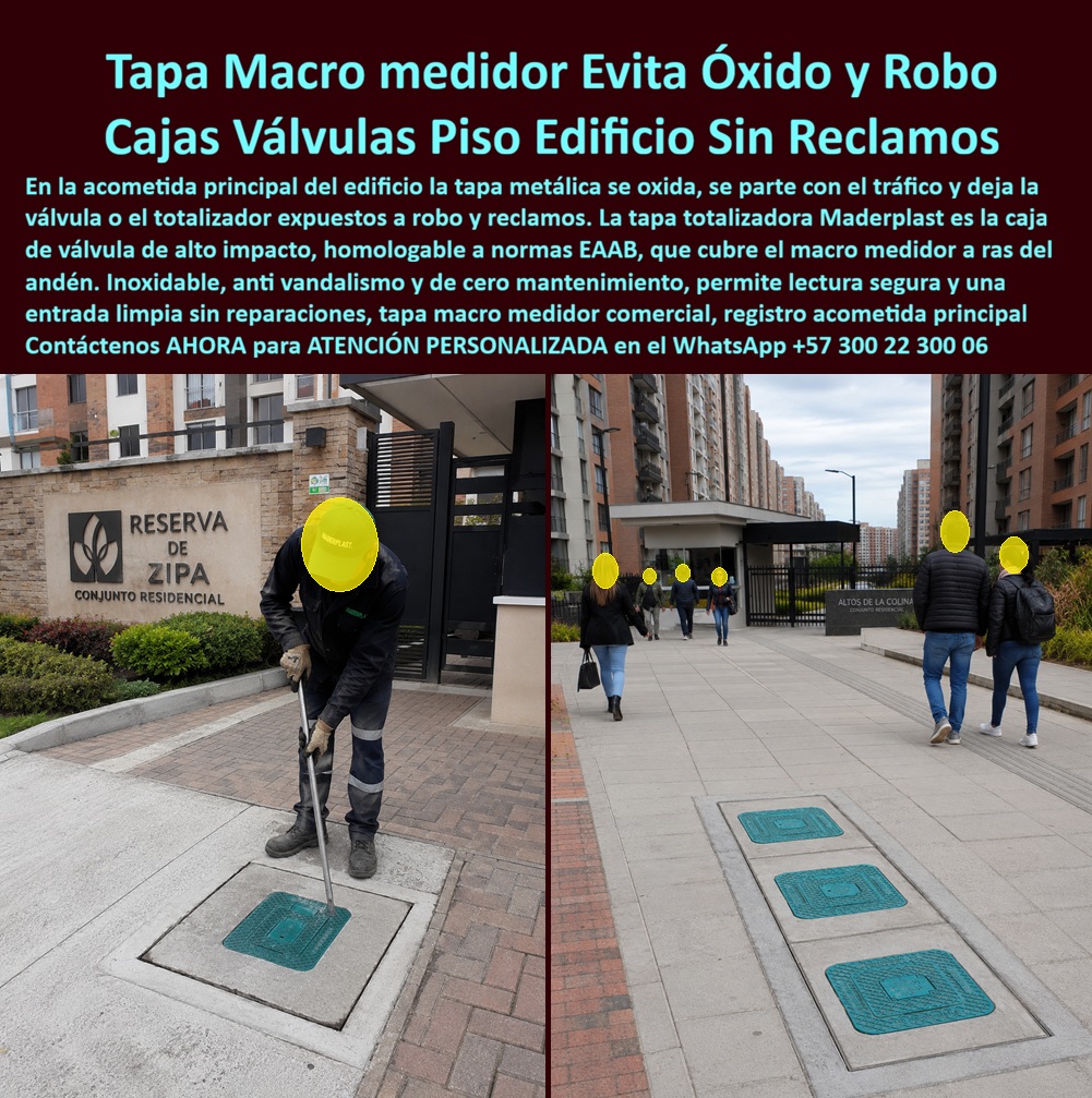 Tapa Totalizadora Telemetría Cajillas Tapas Válvulas Normas EAAB Maderplast - Caja válvula totalizadora de edificio de alto impacto, Tapa Macromedidor Zona Comercial Instalación Rápida Garantizada, Registro Para Acometida Principal De Centros Tapa Totalizadora Telemetría Cajillas Tapas Válvulas Normas EAAB Maderplast Caja válvula totalizadora de edificio de alto impacto Tapa Macromedidor Zona Comercial Instalación Rápida Garantizada Registro Para Acometida Principal De Centros