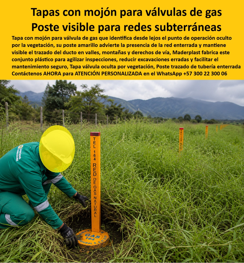 Tapa Válvula Mojón Red Gas Natural Poste Señalizador Visible Maderplast - Hito De Advertencia Redes Subterráneas De Gas, Señal De Derecho De Vía Tuberías De Gas Enterradas, Mojón Trazado Ducto Valle Montaña Serie Alineada, Marcador De Línea Gas Tapa Válvula Mojón Red Gas Natural Poste Señalizador Visible Maderplast Hito De Advertencia Redes Subterráneas De Gas Señal De Derecho De Vía Tuberías De Gas Enterradas Mojón Trazado Ducto Valle Montaña Serie Alineada Marcador De Línea Gas