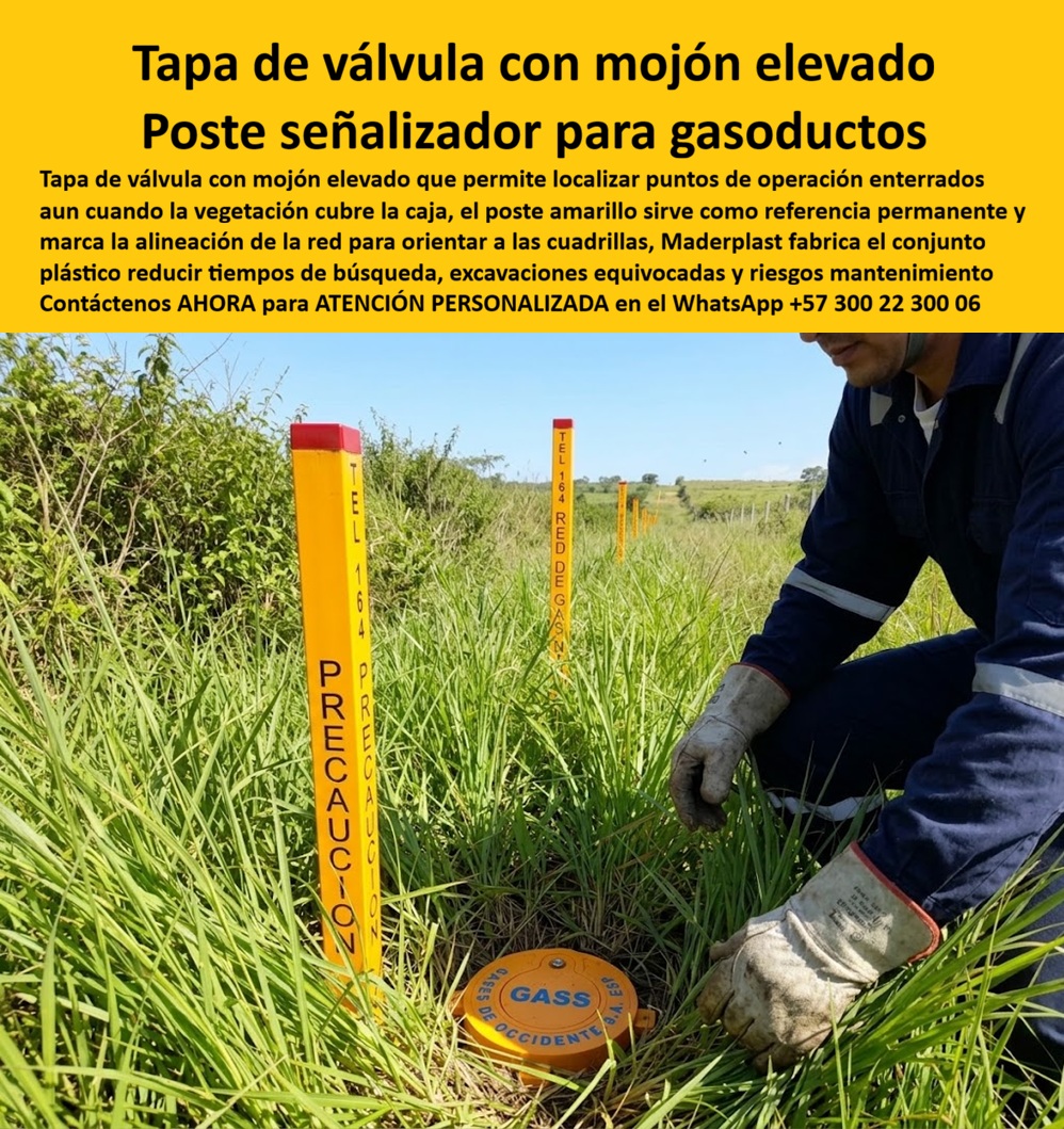 Tapa Válvula Mojón Red Gas Natural Poste Señalizador Visible Maderplast - Poste De Referencia Válvulas Enterradas De Gasoductos, Mojón Elevado Para Ubicar Cajas De Válvulas Entre Vegetación, Poste De Ubicación Puntos De Operación Del Gasoducto, Tapa Válvula Mojón Red Gas Natural Poste Señalizador Visible Maderplast Poste De Referencia Válvulas Enterradas De Gasoductos Mojón Elevado Para Ubicar Cajas De Válvulas Entre Vegetación Poste De Ubicación Puntos De Operación Del Gasoducto