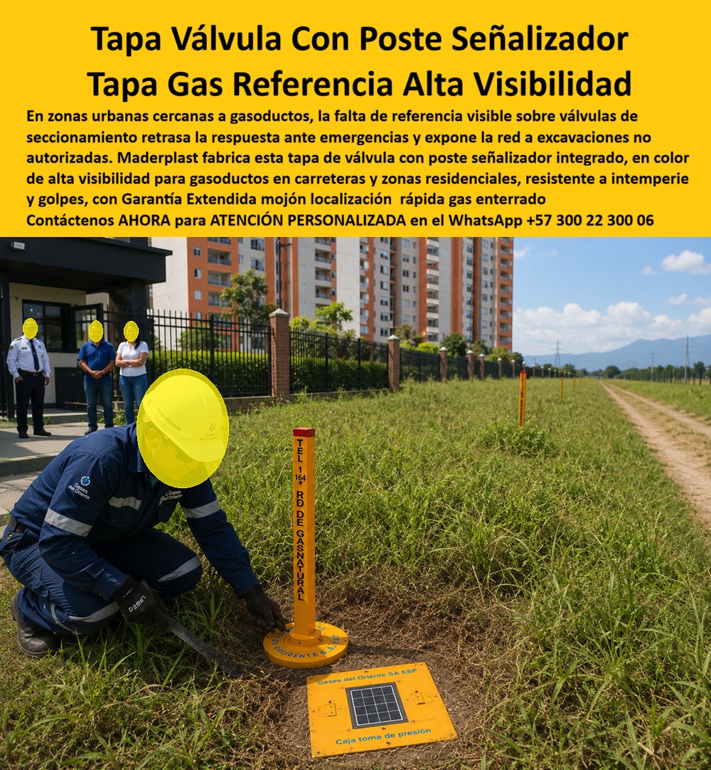 Tapa Válvula Mojón Red Gas Natural Poste Señalizador Visible Maderplast - Poste Indicador Señalización Gasoductos En Carreteras, Tapa Válvula De Gas Con Poste Señalizador, Tapa Señalizadora Válvula De Seccionamiento De Gas, Poste De Referencia A Tapa Válvula Mojón Red Gas Natural Poste Señalizador Visible Maderplast Poste Indicador Señalización Gasoductos En Carreteras Tapa Válvula De Gas Con Poste Señalizador Tapa Señalizadora Válvula De Seccionamiento De Gas Poste De Referencia A