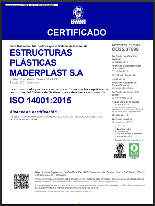 CERTIFICADO ISO 14.001 DE CALIDAD DE MADERPLAST ACTUALIZADO JUNIO 2026 CERTIFICADO ISO 14.001 DE CALIDAD DE MADERPLAST ACTUALIZADO JUNIO 2026 CERTIFICADO ISO 14.001 DE CALIDAD DE MADERPLAST ACTUALIZADO JUNIO 2026