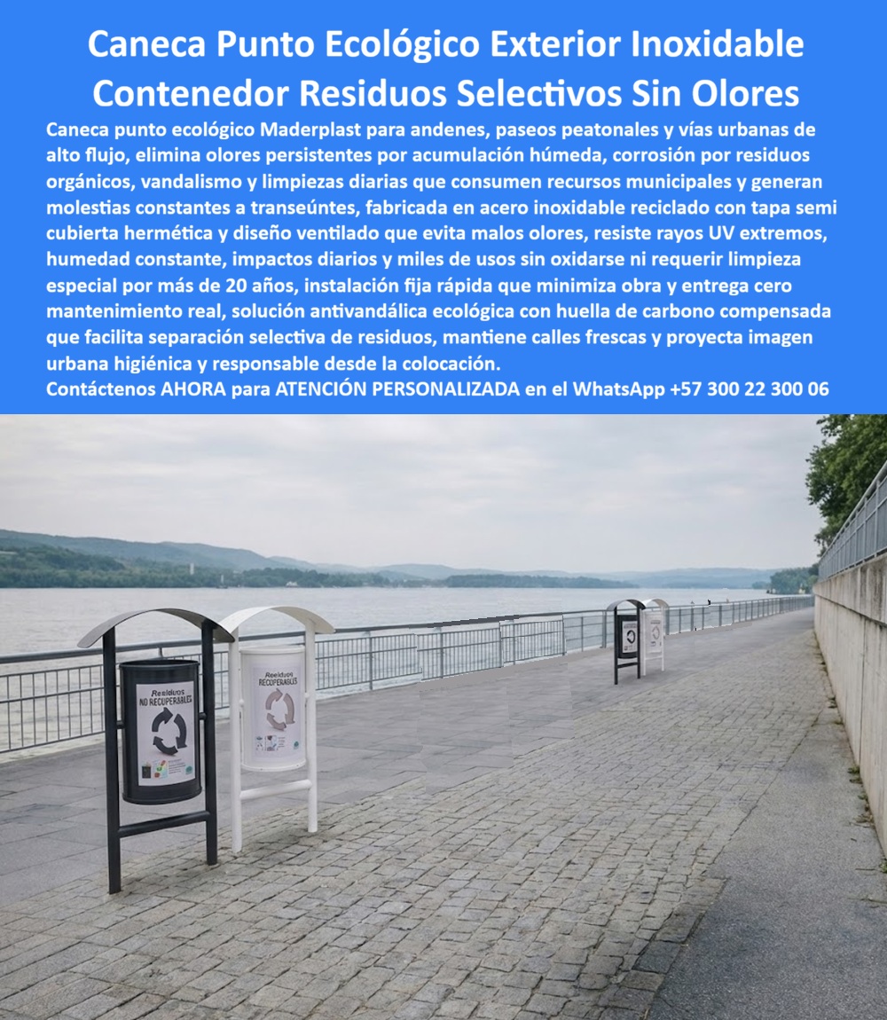 Caneca Punto Ecológico Exterior Contenedor Residuos Vial Maderplast Caneca Punto Ecológico Exterior Inoxidable y Contenedor de Residuos Selectivos Maderplast Ingeniería de Saneamiento Urbano: Visualice la limpieza urbana llevada a su máximo nivel de eficiencia técnica y estética: el Punto Ecológico Exterior Inoxidable Maderplast, instalado en un malecón costero impoluto donde la brisa marina suele destruir el mobiliario convencional en meses. Al observar la imagen, usted no ve simples botes de basura; ve un sistema de contenedores selectivos montado sobre una estructura tubular robusta anclada al suelo, diseñada específicamente para resistir vientos huracanados y el vandalismo urbano. A diferencia de las canecas metálicas que se corroen, se desfondan y manchan los adoquines con lixiviados, o las plásticas genéricas que se cristalizan y tuestan al sol, este mobiliario de ingeniería "blindada" cuenta con un diseño ventilado y tapa semi-hermética que elimina la acumulación de gases metano y malos olores. Es la estación de reciclaje definitiva que mantiene las calles higiénicas, soporta el uso masivo y elimina el 100% de los costos de mantenimiento y reposición por óxido en proyectos de espacio público sostenible. Para los Gerentes de Empresas de Aseo y Secretarios de Infraestructura, el desafío operativo es constante: encontrar basureros para la calle que no cojan mal olor ni se oxiden. La respuesta técnica y financiera es el Recolector Basura Andén sin Olores de Maderplast. Nuestra tecnología de polímeros no porosos evita la impregnación de lixiviados en las paredes del contenedor, mientras que el diseño ventilado impide la fermentación anaeróbica de los residuos bajo el sol, garantizando cero olores y cero corrosión de por vida. Cuando su necesidad es instalar canecas de reciclaje para parques que resisten golpes y lluvia, nuestros Contenedores Residuos Selectivos Cero Mantenimiento actúan como estructuras antivandálicas de alta ingeniería, diseñadas para soportar impactos sin deformarse. Además, resolvemos el dilema estético de cómo implementar separación de residuos en malecones sin afectar el paisaje; nuestros puntos ecológicos de diseño moderno se integran al entorno urbano, facilitando la cultura ciudadana del reciclaje. Desde una perspectiva de gestión de activos y rentabilidad, la comparativa de costos de recolección entre canecas abiertas y puntos ecológicos Maderplast favorece nuestra ingeniería. Optimizamos la ruta de aseo al permitir la separación en origen y evitar el desbordamiento de basura por animales, reduciendo tiempos y costos operativos. Somos la solución técnica para canecas urbanas que eviten la acumulación de gases. En Maderplast activamos los disparadores de compra necesarios para agilizar su gestión: solicite ahora mismo cotización, personalización de colores según código de colores vigente, planos de anclaje, renders de implantación y prototipos. Como fabricantes colombianos con procesos industriales controlados, nuestro posicionamiento es claro: "en plástico lo hacemos hasta el ala de un avión, o lo que su imaginación quiera". Ofrecemos Basurero Peatonal Calle Evita olor Inoxidable Libre Mantenimiento PP y soluciones integrales de aseo urbano. EL TESTIMONIO PROFESIONAL DE ÉXITO: DE CASO DE ÉXITO “El paseo peatonal del río era nuestra vergüenza sanitaria. Soy la doctora Claudia Vargas, gerente de la empresa de aseo municipal de una zona turística. las canecas metálicas viejas estaban podridas por el óxido en la base, y los lixiviados se escurrían manchando el adoquín. con el sol de la tarde, la basura fermentada y los turistas cruzaban la calle para evitar la peste. gastamos recursos lavando y pintando canecas inútiles. renovamos todo el corredor con los puntos ecológicos exteriores maderplast y el cambio fue inmediato. quejas por olores: cero. El diseño evita que los residuos se cocinen al sol. visualmente, el paseo se ve moderno y ordenado. llevamos 3 años sin comprar una sola caneca nueva ni gastar en pintura anticorrosiva. maderplast nos dio la solución sanitaria definitiva.” Para efectuar el Soporte técnico y eliminar cualquier duda con Garantía 5 años cualquier temor al firmar la orden de compra, es fundamental abordar la responsabilidad sanitaria y fiscal. Ingeniero o Funcionario, al especificar la Caneca Punto Ecológico Maderplast, usted está blindando al municipio contra problemas de salubridad pública. No está comprando recipientes temporales; está adquiriendo infraestructura de saneamiento básico de larga vida útil. Elimina el riesgo de focos de infección, proliferación de plagas y el detrimento patrimonial de mobiliario oxidado. Maderplast le entrega fichas técnicas de resistencia química, garantías de estabilidad UV y el respaldo de una fabricación industrial certificada. Usted compra la tranquilidad de saber que sus calles están limpias, sin olores y con una imagen de gestión responsable y moderna. Asegure la higiene y la sostenibilidad de su ciudad con el único contenedor diseñado para dignificar la labor de aseo y resistir el uso público. Contáctenos AHORA para recibir ATENCIÓN PERSONALIZADA, planes y cotización en el WhatsApp +57 300 22 300 06. 0 Recolector Basura Andén sin Olores, Contenedores Residuos Selectivos Cero Mantenimiento, Basurero Peatonal Calle Evita olor Inoxidable Libre Mantenimiento PP Caneca Punto Ecológico Exterior Contenedor Residuos Vial Maderplast 0 Recolector Basura Andén sin Olores Contenedores Residuos Selectivos Cero Mantenimiento Basurero Peatonal Calle Evita olor Inoxidable Libre Mantenimiento PP Caneca Punto Ecológico Exterior Inoxidable y Contenedor de Residuos Selectivos Maderplast Ingeniería de Saneamiento Urbano: Visualice la limpieza urbana llevada a su máximo nivel de eficiencia técnica y estética: el Punto Ecológico Exterior Inoxidable Maderplast, instalado en un malecón costero impoluto donde la brisa marina suele destruir el mobiliario convencional en meses. Al observar la imagen, usted no ve simples botes de basura; ve un sistema de contenedores selectivos montado sobre una estructura tubular robusta anclada al suelo, diseñada específicamente para resistir vientos huracanados y el vandalismo urbano. A diferencia de las canecas metálicas que se corroen, se desfondan y manchan los adoquines con lixiviados, o las plásticas genéricas que se cristalizan y tuestan al sol, este mobiliario de ingeniería "blindada" cuenta con un diseño ventilado y tapa semi-hermética que elimina la acumulación de gases metano y malos olores. Es la estación de reciclaje definitiva que mantiene las calles higiénicas, soporta el uso masivo y elimina el 100% de los costos de mantenimiento y reposición por óxido en proyectos de espacio público sostenible. Para los Gerentes de Empresas de Aseo y Secretarios de Infraestructura, el desafío operativo es constante: encontrar basureros para la calle que no cojan mal olor ni se oxiden. La respuesta técnica y financiera es el Recolector Basura Andén sin Olores de Maderplast. Nuestra tecnología de polímeros no porosos evita la impregnación de lixiviados en las paredes del contenedor, mientras que el diseño ventilado impide la fermentación anaeróbica de los residuos bajo el sol, garantizando cero olores y cero corrosión de por vida. Cuando su necesidad es instalar canecas de reciclaje para parques que resisten golpes y lluvia, nuestros Contenedores Residuos Selectivos Cero Mantenimiento actúan como estructuras antivandálicas de alta ingeniería, diseñadas para soportar impactos sin deformarse. Además, resolvemos el dilema estético de cómo implementar separación de residuos en malecones sin afectar el paisaje; nuestros puntos ecológicos de diseño moderno se integran al entorno urbano, facilitando la cultura ciudadana del reciclaje. Desde una perspectiva de gestión de activos y rentabilidad, la comparativa de costos de recolección entre canecas abiertas y puntos ecológicos Maderplast favorece nuestra ingeniería. Optimizamos la ruta de aseo al permitir la separación en origen y evitar el desbordamiento de basura por animales, reduciendo tiempos y costos operativos. Somos la solución técnica para canecas urbanas que eviten la acumulación de gases. En Maderplast activamos los disparadores de compra necesarios para agilizar su gestión: solicite ahora mismo cotización, personalización de colores según código de colores vigente, planos de anclaje, renders de implantación y prototipos. Como fabricantes colombianos con procesos industriales controlados, nuestro posicionamiento es claro: "en plástico lo hacemos hasta el ala de un avión, o lo que su imaginación quiera". Ofrecemos Basurero Peatonal Calle Evita olor Inoxidable Libre Mantenimiento PP y soluciones integrales de aseo urbano. EL TESTIMONIO PROFESIONAL DE ÉXITO: DE CASO DE ÉXITO “El paseo peatonal del río era nuestra vergüenza sanitaria. Soy la doctora Claudia Vargas, gerente de la empresa de aseo municipal de una zona turística. las canecas metálicas viejas estaban podridas por el óxido en la base, y los lixiviados se escurrían manchando el adoquín. con el sol de la tarde, la basura fermentada y los turistas cruzaban la calle para evitar la peste. gastamos recursos lavando y pintando canecas inútiles. renovamos todo el corredor con los puntos ecológicos exteriores maderplast y el cambio fue inmediato. quejas por olores: cero. El diseño evita que los residuos se cocinen al sol. visualmente, el paseo se ve moderno y ordenado. llevamos 3 años sin comprar una sola caneca nueva ni gastar en pintura anticorrosiva. maderplast nos dio la solución sanitaria definitiva.” Para efectuar el Soporte técnico y eliminar cualquier duda con Garantía 5 años cualquier temor al firmar la orden de compra, es fundamental abordar la responsabilidad sanitaria y fiscal. Ingeniero o Funcionario, al especificar la Caneca Punto Ecológico Maderplast, usted está blindando al municipio contra problemas de salubridad pública. No está comprando recipientes temporales; está adquiriendo infraestructura de saneamiento básico de larga vida útil. Elimina el riesgo de focos de infección, proliferación de plagas y el detrimento patrimonial de mobiliario oxidado. Maderplast le entrega fichas técnicas de resistencia química, garantías de estabilidad UV y el respaldo de una fabricación industrial certificada. Usted compra la tranquilidad de saber que sus calles están limpias, sin olores y con una imagen de gestión responsable y moderna. Asegure la higiene y la sostenibilidad de su ciudad con el único contenedor diseñado para dignificar la labor de aseo y resistir el uso público. Contáctenos AHORA para recibir ATENCIÓN PERSONALIZADA, planes y cotización en el WhatsApp +57 300 22 300 06.
