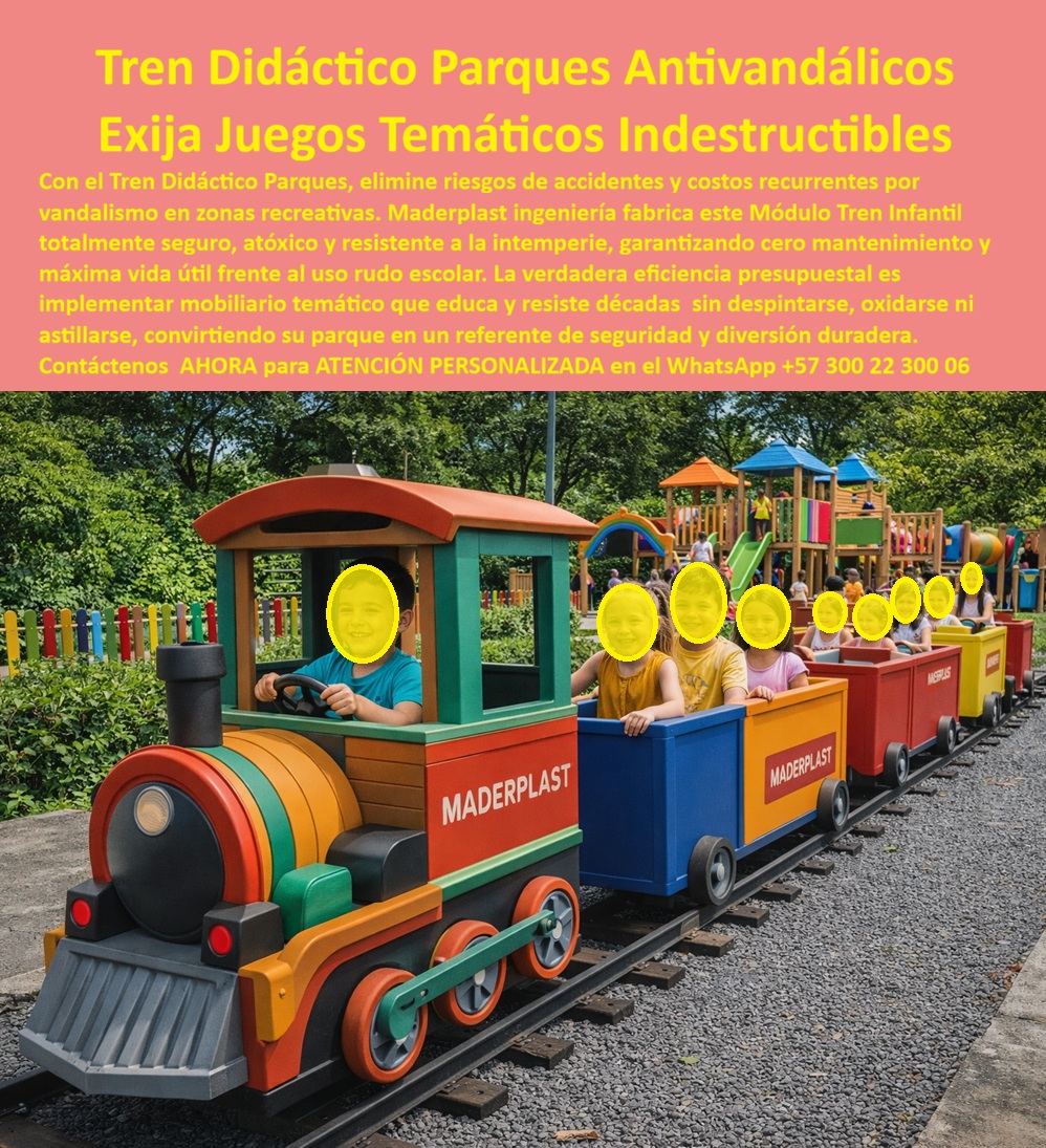 Juego tren didáctico parques Módulo tren infantil parque seguro Maderplast Tren Temático Infantil Modular Maderplast, ¡Todos a Bordo de la Diversión Segura! Tren Temático Infantil Modular Maderplast La Estación Final para el Mantenimiento Costoso y los Juegos Peligrosos. En el universo de los parques infantiles, pocos elementos despiertan tanta fascinación como un tren. Sin embargo, la realidad operativa suele descarrilar el sueño: los trenes de madera se astillan y pudren en meses, convirtiéndose en trampas de tétanos; las estructuras metálicas se transforman en hornos bajo el sol, imposibles de tocar. Maderplast ha reingenierizar la fantasía para hacerla indestructible. Presentamos el Tren Temático Infantil Modular Maderplast, una locomotora de sueños diseñada para resistir el tráfico pesado de cientos de niños y la inclemencia del clima tropical. Visualice una vibrante estructura compuesta por una locomotora azul con túnel de acceso frontal y vagones de pasajeros techados en colores primarios (amarillo, rojo, azul). No es solo un juego; es un sistema modular de rol inmersivo donde los niños gatean, escalan, socializan y dejan volar su imaginación en un entorno 100% seguro. ¿Por qué Maderplast es la Primera Clase en Mobiliario Recreativo? Tecnología Térmica "Toque Seguro": Una de las mayores quejas en parques públicos es el mobiliario que se quema. El polímero técnico de Maderplast es atérmico. Incluso bajo el sol de mediodía, la superficie se mantiene a una temperatura agradable, permitiendo que el juego continúe sin lágrimas ni quemaduras, a diferencia del metal o la fibra de vidrio. Modularidad Sin Límites: ¿Necesita un tren corto para un jardín infantil o un expreso largo para un parque metropolitano? Nuestro diseño modular le permite configurar la longitud y colores exactos. Además, la instalación es rápida y limpia, sin obras civiles complejas que paralicen su parque por semanas. Cero Astillas, Cero Óxido, Cero Mantenimiento: Olvídese de lijar, pintar o reemplazar tablas podridas. El Tren Maderplast es una masa sólida de color integral que no se decolora, no se oxida y se lava con la lluvia. Es el activo fijo definitivo para alcaldías y colegios que buscan eficiencia presupuestal. La Solución a la "Fatiga de Materiales" Sabemos que los administradores enfrentan el dilema de "renovar o reparar". Reparar madera podrida es tirar dinero en un saco roto. Renovar con Maderplast es una inversión única. Nuestra infraestructura lúdica antivandálica soporta el uso rudo, golpes y rayones sin perder su integridad estructural ni estética. Cumplimos con normativas de seguridad que exigen bordes redondeados y materiales atóxicos, protegiendo a los usuarios y blindando legalmente a los administradores. Fabricamos a medida en Colombia, transformando sus ideas en realidad. Desde la personalización de colores institucionales hasta la adaptación a terrenos específicos, Maderplast es su socio en ingeniería recreativa. "EL TREN DE MADERA ERA UNA TRAMPA DE ASTILLAS; AHORA ES EL ORGULLO DEL PARQUE" "Teníamos un tren de madera histórico en el parque central del municipio que tuvimos que cercar por seguridad: clavos oxidados expuestos, madera podrida y astillas que lastimaban a los niños cada fin de semana. La comunidad exigía su regreso, pero el costo de restaurarlo era absurdo. Decidimos instalar el Tren Temático Infantil Modular Maderplast en el mismo lugar. La respuesta fue increíble. Los niños volvieron a llenar los vagones y el túnel, pero esta vez con total seguridad. Los padres están tranquilos porque no hay riesgos de cortes ni quemaduras por el sol, y nosotros como alcaldía eliminamos la partida de mantenimiento anual de ese parque. Es colorido, seguro y, honestamente, indestructible ante el uso masivo." — Secretario de Infraestructura Municipal. El Cierre Técnico: Su Pasaporte a la Tranquilidad Ingeniero, Arquitecto, Rector: Su firma en una orden de compra no debe ser motivo de insomnio. Con Maderplast, usted elimina tres riesgos críticos de su gestión: Riesgo Legal: Al instalar mobiliario certificado sin bordes cortantes ni materiales tóxicos. Riesgo Financiero: Al eliminar los costos ocultos de mantenimiento correctivo (pintura, soldadura, madera). Riesgo Operativo: Al garantizar que el parque estará abierto y funcional los 365 días del año, sin clausuras por reparaciones. No compre problemas futuros. Invierta en la solución definitiva que garantice diversión para los niños y paz mental para usted. Súbase al Tren de la Innovación. Solicite hoy mismo su cotización, planos y fichas técnicas. Asesoría Especializada Con Un Especialista De Maderplast, Atención Personalizada En Este Whatsapp +57 300 22 300 06 0 Mobiliario Temático Escolar Tren Colorido Larga Vida, Ferrocarril infantil fijo resistente vandalismo alta durabilidad Vagones Juego Infantil Exterior Juego tren didáctico parques Módulo tren infantil parque seguro Maderplast 0 Mobiliario Temático Escolar Tren Colorido Larga Vida Ferrocarril infantil fijo resistente vandalismo alta durabilidad Vagones Juego Infantil Exterior Tren Temático Infantil Modular Maderplast, ¡Todos a Bordo de la Diversión Segura! Tren Temático Infantil Modular Maderplast La Estación Final para el Mantenimiento Costoso y los Juegos Peligrosos. En el universo de los parques infantiles, pocos elementos despiertan tanta fascinación como un tren. Sin embargo, la realidad operativa suele descarrilar el sueño: los trenes de madera se astillan y pudren en meses, convirtiéndose en trampas de tétanos; las estructuras metálicas se transforman en hornos bajo el sol, imposibles de tocar. Maderplast ha reingenierizar la fantasía para hacerla indestructible. Presentamos el Tren Temático Infantil Modular Maderplast, una locomotora de sueños diseñada para resistir el tráfico pesado de cientos de niños y la inclemencia del clima tropical. Visualice una vibrante estructura compuesta por una locomotora azul con túnel de acceso frontal y vagones de pasajeros techados en colores primarios (amarillo, rojo, azul). No es solo un juego; es un sistema modular de rol inmersivo donde los niños gatean, escalan, socializan y dejan volar su imaginación en un entorno 100% seguro. ¿Por qué Maderplast es la Primera Clase en Mobiliario Recreativo? Tecnología Térmica "Toque Seguro": Una de las mayores quejas en parques públicos es el mobiliario que se quema. El polímero técnico de Maderplast es atérmico. Incluso bajo el sol de mediodía, la superficie se mantiene a una temperatura agradable, permitiendo que el juego continúe sin lágrimas ni quemaduras, a diferencia del metal o la fibra de vidrio. Modularidad Sin Límites: ¿Necesita un tren corto para un jardín infantil o un expreso largo para un parque metropolitano? Nuestro diseño modular le permite configurar la longitud y colores exactos. Además, la instalación es rápida y limpia, sin obras civiles complejas que paralicen su parque por semanas. Cero Astillas, Cero Óxido, Cero Mantenimiento: Olvídese de lijar, pintar o reemplazar tablas podridas. El Tren Maderplast es una masa sólida de color integral que no se decolora, no se oxida y se lava con la lluvia. Es el activo fijo definitivo para alcaldías y colegios que buscan eficiencia presupuestal. La Solución a la "Fatiga de Materiales" Sabemos que los administradores enfrentan el dilema de "renovar o reparar". Reparar madera podrida es tirar dinero en un saco roto. Renovar con Maderplast es una inversión única. Nuestra infraestructura lúdica antivandálica soporta el uso rudo, golpes y rayones sin perder su integridad estructural ni estética. Cumplimos con normativas de seguridad que exigen bordes redondeados y materiales atóxicos, protegiendo a los usuarios y blindando legalmente a los administradores. Fabricamos a medida en Colombia, transformando sus ideas en realidad. Desde la personalización de colores institucionales hasta la adaptación a terrenos específicos, Maderplast es su socio en ingeniería recreativa. "EL TREN DE MADERA ERA UNA TRAMPA DE ASTILLAS; AHORA ES EL ORGULLO DEL PARQUE" "Teníamos un tren de madera histórico en el parque central del municipio que tuvimos que cercar por seguridad: clavos oxidados expuestos, madera podrida y astillas que lastimaban a los niños cada fin de semana. La comunidad exigía su regreso, pero el costo de restaurarlo era absurdo. Decidimos instalar el Tren Temático Infantil Modular Maderplast en el mismo lugar. La respuesta fue increíble. Los niños volvieron a llenar los vagones y el túnel, pero esta vez con total seguridad. Los padres están tranquilos porque no hay riesgos de cortes ni quemaduras por el sol, y nosotros como alcaldía eliminamos la partida de mantenimiento anual de ese parque. Es colorido, seguro y, honestamente, indestructible ante el uso masivo." — Secretario de Infraestructura Municipal. El Cierre Técnico: Su Pasaporte a la Tranquilidad Ingeniero, Arquitecto, Rector: Su firma en una orden de compra no debe ser motivo de insomnio. Con Maderplast, usted elimina tres riesgos críticos de su gestión: Riesgo Legal: Al instalar mobiliario certificado sin bordes cortantes ni materiales tóxicos. Riesgo Financiero: Al eliminar los costos ocultos de mantenimiento correctivo (pintura, soldadura, madera). Riesgo Operativo: Al garantizar que el parque estará abierto y funcional los 365 días del año, sin clausuras por reparaciones. No compre problemas futuros. Invierta en la solución definitiva que garantice diversión para los niños y paz mental para usted. Súbase al Tren de la Innovación. Solicite hoy mismo su cotización, planos y fichas técnicas. Asesoría Especializada Con Un Especialista De Maderplast, Atención Personalizada En Este Whatsapp +57 300 22 300 06