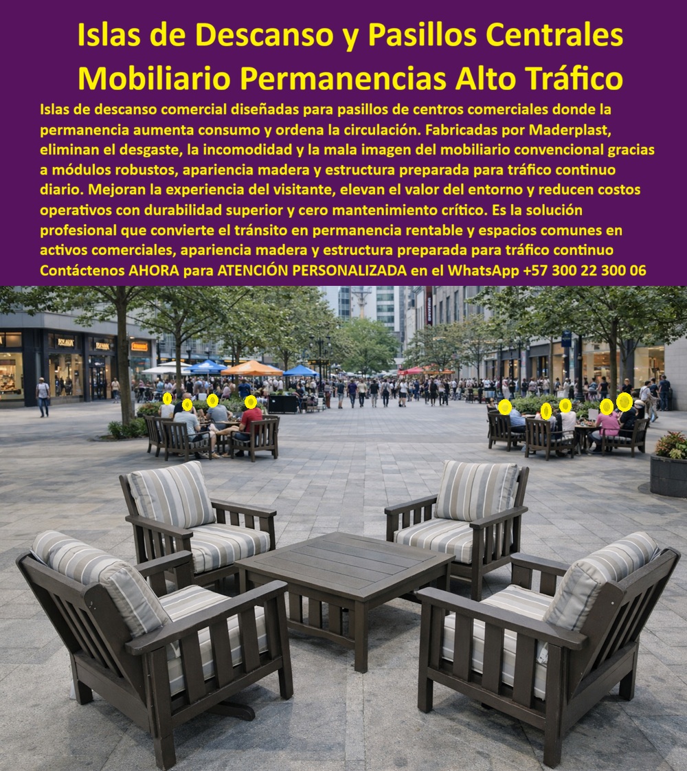 Mobiliario comercial exterior, Sofás Plazas Pasillo interior Maderplast Islas de Descanso y Mobiliario de Permanencia de Alto Tráfico Maderplast Ingeniería de la Experiencia del Cliente: Visualice la transformación radical de un pasillo de tránsito rápido en una zona de confort premium que invita a quedarse: las Islas de Descanso para Centros Comerciales Maderplast. Este conjunto tipo lounge, compuesto por cuatro poltronas robustas con una sofisticada apariencia de madera oscura y una mesa central sólida, ha sido diseñado estratégicamente para dominar las zonas de alto tráfico peatonal. A diferencia del mobiliario tapizado que se mancha irreversiblemente o la madera natural que se desgasta con el roce constante de miles de clientes, esta estructura de ingeniería maciza es 100% resistente a golpes, rayones, líquidos derramados y uso intensivo 24/7. Su estética invita al visitante a detenerse, descansar y recargar energía, aumentando significativamente el tiempo de permanencia en el establecimiento ("dwell time") y, por ende, la probabilidad de compra en los locales circundantes. Todo esto se logra sin generar costos operativos de mantenimiento, pintura o tapizado por más de 20 años, convirtiendo un gasto en una inversión rentable. Para los gerentes de centros comerciales y diseñadores de interiores que buscan maximizar el valor de cada metro cuadrado, la pregunta recurrente es qué muebles para pasillos son cómodos y no se dañan con el tráfico masivo. La respuesta técnica y financiera es la implementación de las Islas de Descanso Maderplast. Estas combinan la ergonomía de una sala lounge de lujo con la resistencia industrial de polímeros avanzados que soportan el uso masivo sin mostrar desgaste. Cuando el objetivo es encontrar mobiliario tipo madera para zonas comunes que no necesite mantenimiento, nuestros conjuntos ofrecen la calidez visual de la madera noble pero son químicamente inertes a la humedad y la suciedad, eliminando los gastos recurrentes de limpieza profunda y restauración. Además, si se busca cómo aumentar el tiempo de permanencia de clientes en pasillos comerciales, la estrategia probada es instalar nuestras salas de descanso de ingeniería, que convierten zonas muertas de tránsito en puntos de confort, reteniendo al cliente por más tiempo y potenciando el ecosistema comercial. Desde una perspectiva de rentabilidad y gestión de activos, el problema se resuelve así, la estrategia de mobiliario para monetizar zonas comunes es clara: implementar "zonas de recarga" con activos duraderos. Al comparar la durabilidad entre sofás de espera tapizados y polímero de ingeniería, Maderplast demuestra ser infinitamente superior en entornos públicos. No se rasga, no se mancha permanentemente y permite el lavado con agua a presión, garantizando una higiene total post-pandemia, algo imposible con textiles. Somos proveedores de salas lounge antivandálicas ideales para aeropuertos y terminales de transporte; nuestra estructura sólida impide el desmantelamiento y resiste cargas pesadas, adaptándose a flujos de miles de pasajeros diarios. En Maderplast activamos los disparadores de compra necesarios para su proyecto: solicite cotización inmediata, personalización de configuraciones, planos de distribución de flujo, renders y prototipos. Como fabricantes colombianos, nuestro lema es "en plástico le hacemos hasta el ala de un avión", ofreciendo soluciones definitivas como Mobiliario comercial exterior, Sofás Plazas Pasillo interior y Góndolas comerciales con macetas. EL TESTIMONIO PROFESIONAL DE CASO DE ÉXITO: "convertimos un pasillo de tránsito en una zona de ventas vip", confirma el dr. Alejandro Velasco, gerente general del centro comercial la gran plaza, quien relata cómo transformó sus zonas comunes: "teníamos pasillos anchos pero vacíos y fríos. los sofás de tela se ensuciaba en dos meses, dando una imagen de descuido y generando costos de limpieza. necesitábamos confort con la resistencia del tanque de guerra. Al instalar 10 islas de descanso maderplast, el acabado tipo madera oscura elevó el nivel estético de inmediato. El cambio en la dinámica fue total: la gente ahora descansa y entra a comprar a las tiendas vecinas, que reportaron un aumento del 12% en visitas. costo de mantenimiento: $0. maderplast nos ayudó a monetizar el metro cuadrado sin agregar gastos operativos." Para efectuar el Soporte técnico y eliminar cualquier duda con Garantía 5 años cualquier temor al firmar la orden de compra, es fundamental abordar la seguridad de la inversión. Ingeniero o Gerente, al especificar el Mobiliario Pasillos Centros Comerciales Alto Tráfico Maderplast, usted está blindando su presupuesto operativo (OPEX). No está comprando muebles que requerirán retapizado anual o reparaciones constantes. Usted está adquiriendo activos fijos de larga vida útil que cumplen con normativas de resistencia, ergonomía y asepsia. Elimina el riesgo de mala imagen por mobiliario sucio o roto. Maderplast le entrega fichas técnicas de resistencia al impacto, estabilidad UV y garantía de cero mantenimiento. Usted compra la tranquilidad de saber que sus pasillos trabajarán para usted, mejorando la experiencia del cliente y la rentabilidad del centro comercial. Asegure el confort de sus visitantes y la rentabilidad de sus espacios comunes con la única sala diseñada para durar y atraer ventas. Contáctenos AHORA para recibir ATENCIÓN PERSONALIZADA, planes y cotización en el WhatsApp +57 300 22 300 06. 0 Mobiliario Pasillos Centros Comerciales Alto Tráfico, Góndolas comerciales con macetas, Muebles centrales comerciales pasillos interiores, Islas Descanso Mobiliario comercial exterior Sofás Plazas Pasillo interior Maderplast 0 Mobiliario Pasillos Centros Comerciales Alto Tráfico Góndolas comerciales con macetas Muebles centrales comerciales pasillos interiores Islas Descanso Islas de Descanso y Mobiliario de Permanencia de Alto Tráfico Maderplast Ingeniería de la Experiencia del Cliente: Visualice la transformación radical de un pasillo de tránsito rápido en una zona de confort premium que invita a quedarse: las Islas de Descanso para Centros Comerciales Maderplast. Este conjunto tipo lounge, compuesto por cuatro poltronas robustas con una sofisticada apariencia de madera oscura y una mesa central sólida, ha sido diseñado estratégicamente para dominar las zonas de alto tráfico peatonal. A diferencia del mobiliario tapizado que se mancha irreversiblemente o la madera natural que se desgasta con el roce constante de miles de clientes, esta estructura de ingeniería maciza es 100% resistente a golpes, rayones, líquidos derramados y uso intensivo 24/7. Su estética invita al visitante a detenerse, descansar y recargar energía, aumentando significativamente el tiempo de permanencia en el establecimiento ("dwell time") y, por ende, la probabilidad de compra en los locales circundantes. Todo esto se logra sin generar costos operativos de mantenimiento, pintura o tapizado por más de 20 años, convirtiendo un gasto en una inversión rentable. Para los gerentes de centros comerciales y diseñadores de interiores que buscan maximizar el valor de cada metro cuadrado, la pregunta recurrente es qué muebles para pasillos son cómodos y no se dañan con el tráfico masivo. La respuesta técnica y financiera es la implementación de las Islas de Descanso Maderplast. Estas combinan la ergonomía de una sala lounge de lujo con la resistencia industrial de polímeros avanzados que soportan el uso masivo sin mostrar desgaste. Cuando el objetivo es encontrar mobiliario tipo madera para zonas comunes que no necesite mantenimiento, nuestros conjuntos ofrecen la calidez visual de la madera noble pero son químicamente inertes a la humedad y la suciedad, eliminando los gastos recurrentes de limpieza profunda y restauración. Además, si se busca cómo aumentar el tiempo de permanencia de clientes en pasillos comerciales, la estrategia probada es instalar nuestras salas de descanso de ingeniería, que convierten zonas muertas de tránsito en puntos de confort, reteniendo al cliente por más tiempo y potenciando el ecosistema comercial. Desde una perspectiva de rentabilidad y gestión de activos, el problema se resuelve así, la estrategia de mobiliario para monetizar zonas comunes es clara: implementar "zonas de recarga" con activos duraderos. Al comparar la durabilidad entre sofás de espera tapizados y polímero de ingeniería, Maderplast demuestra ser infinitamente superior en entornos públicos. No se rasga, no se mancha permanentemente y permite el lavado con agua a presión, garantizando una higiene total post-pandemia, algo imposible con textiles. Somos proveedores de salas lounge antivandálicas ideales para aeropuertos y terminales de transporte; nuestra estructura sólida impide el desmantelamiento y resiste cargas pesadas, adaptándose a flujos de miles de pasajeros diarios. En Maderplast activamos los disparadores de compra necesarios para su proyecto: solicite cotización inmediata, personalización de configuraciones, planos de distribución de flujo, renders y prototipos. Como fabricantes colombianos, nuestro lema es "en plástico le hacemos hasta el ala de un avión", ofreciendo soluciones definitivas como Mobiliario comercial exterior, Sofás Plazas Pasillo interior y Góndolas comerciales con macetas. EL TESTIMONIO PROFESIONAL DE CASO DE ÉXITO: "convertimos un pasillo de tránsito en una zona de ventas vip", confirma el dr. Alejandro Velasco, gerente general del centro comercial la gran plaza, quien relata cómo transformó sus zonas comunes: "teníamos pasillos anchos pero vacíos y fríos. los sofás de tela se ensuciaba en dos meses, dando una imagen de descuido y generando costos de limpieza. necesitábamos confort con la resistencia del tanque de guerra. Al instalar 10 islas de descanso maderplast, el acabado tipo madera oscura elevó el nivel estético de inmediato. El cambio en la dinámica fue total: la gente ahora descansa y entra a comprar a las tiendas vecinas, que reportaron un aumento del 12% en visitas. costo de mantenimiento: $0. maderplast nos ayudó a monetizar el metro cuadrado sin agregar gastos operativos." Para efectuar el Soporte técnico y eliminar cualquier duda con Garantía 5 años cualquier temor al firmar la orden de compra, es fundamental abordar la seguridad de la inversión. Ingeniero o Gerente, al especificar el Mobiliario Pasillos Centros Comerciales Alto Tráfico Maderplast, usted está blindando su presupuesto operativo (OPEX). No está comprando muebles que requerirán retapizado anual o reparaciones constantes. Usted está adquiriendo activos fijos de larga vida útil que cumplen con normativas de resistencia, ergonomía y asepsia. Elimina el riesgo de mala imagen por mobiliario sucio o roto. Maderplast le entrega fichas técnicas de resistencia al impacto, estabilidad UV y garantía de cero mantenimiento. Usted compra la tranquilidad de saber que sus pasillos trabajarán para usted, mejorando la experiencia del cliente y la rentabilidad del centro comercial. Asegure el confort de sus visitantes y la rentabilidad de sus espacios comunes con la única sala diseñada para durar y atraer ventas. Contáctenos AHORA para recibir ATENCIÓN PERSONALIZADA, planes y cotización en el WhatsApp +57 300 22 300 06.