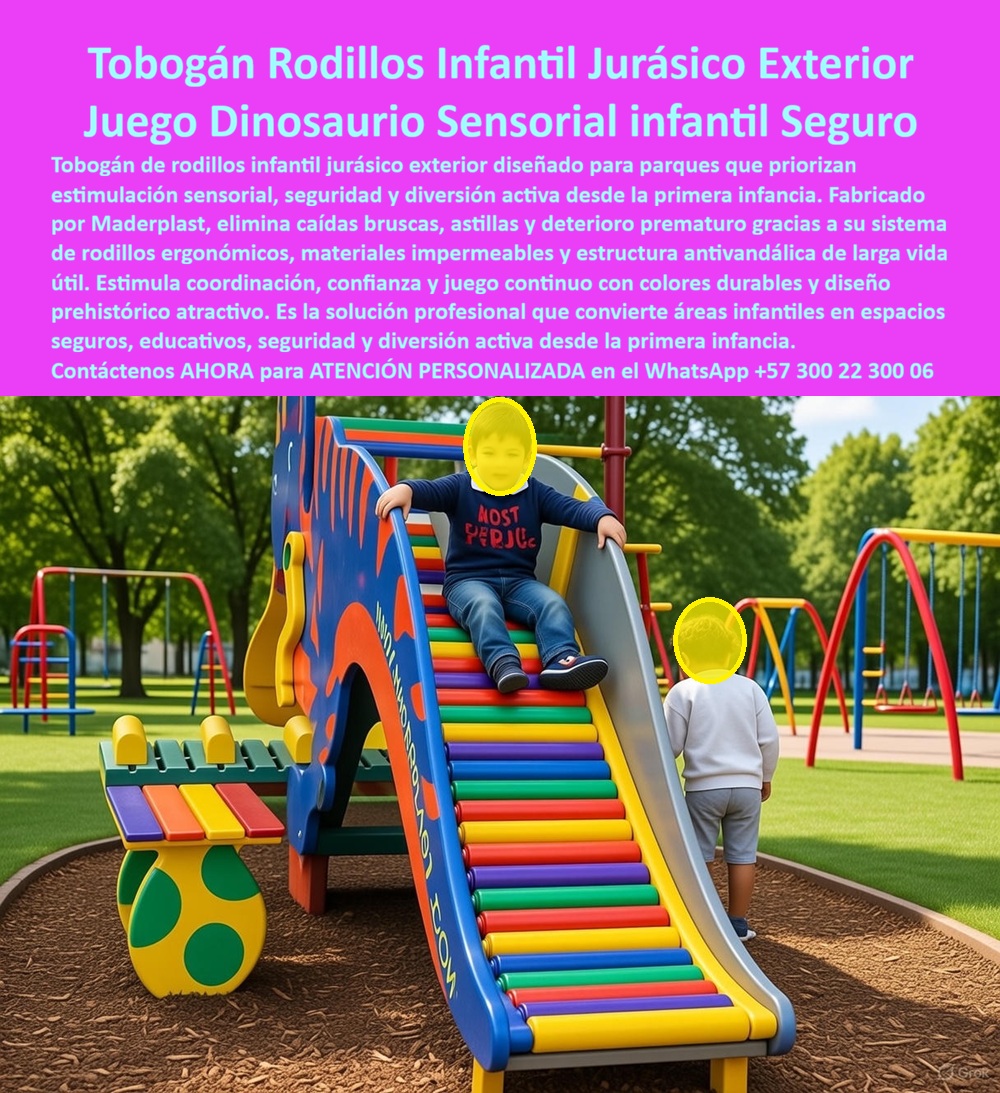 Parque Infantil Jurásico Juego Infantil Dinosaurio Atracciones Maderplast Tobogán de Rodillos Infantil Jurásico Exterior Maderplast Innovación Lúdica y Seguridad Certificada: Visualice una atracción infantil revolucionaria que transforma cualquier área recreativa en un epicentro de aventura y desarrollo: el Tobogán de Rodillos Jurásico Maderplast. Esta estructura vibrante, con una atractiva forma de dinosaurio, ha sido diseñada específicamente para la estimulación sensorial activa en parques que priorizan la seguridad y la diversión desde la primera infancia. A diferencia de las rampas lisas convencionales que generan fricción y estática, este módulo integra un sistema de rodillos giratorios ergonómicos multicolores que masajean suavemente y estimulan el sistema propioceptivo del niño al deslizarse, garantizando una experiencia terapéutica y divertida. Fabricado mediante procesos industriales controlados en plásticos de ingeniería de alto impacto, este tobogán elimina caídas bruscas, aislamiento y deterioro prematuro. Su material es 100% inmune a la corrosión, no se calienta peligrosamente bajo el sol abrasador como el metal y resiste el uso intensivo sin decolorar. Es la inversión definitiva de "Instalar y Olvidar" para parques temáticos, colegios y zonas urbanas, asegurando una vida útil superior a 20 años sin gastos de mantenimiento. Cuando los directores de colegios y planificadores urbanos se preguntan qué toboganes infantiles para exterior ayudan a la estimulación sensorial y son seguros, la respuesta técnica apunta directamente a la innovación de Maderplast. El sistema de rodillos ofrece una terapia táctil única y un control de velocidad natural que evita quemaduras por fricción. Además, para quienes buscan proveedores de juegos infantiles de dinosaurios que no necesitan pintura ni mantenimiento, nuestros módulos jurásicos son la solución definitiva. Fabricados con polímero industrial de color integral, eliminan para siempre los costos operativos de lijado y repintado. Si su preocupación es encontrar el juego infantil más resistente para parques públicos de alto tráfico y clima salino, el tobogán jurásico Maderplast, siendo 100% inoxidable e hidrófugo, supera la durabilidad del metal y la fibra de vidrio, convirtiéndose en el estándar de oro para zonas costeras y espacios concurridos. Desde una perspectiva de inversión inteligente, al consultar sobre el presupuesto comparativo de mantenimiento de un parque infantil de madera frente a uno de plástico reciclado a 10 años, la conclusión es clara: elegir Maderplast garantiza un retorno de inversión inmediato. Al eliminar el 100% del gasto en mantenimiento correctivo, se ahorra hasta tres veces el valor del producto en comparación con la madera que inevitablemente se pudre. Las tendencias actuales en diseño de parques infantiles temáticos y educativos para municipios favorecen el mobiliario duradero como nuestra línea Jurásica, que combina educación lúdica con materiales sostenibles antivandálicos. Maderplast no solo vende un tobogán; ofrece una solución profesional que convierte áreas infantiles en espacios seguros y educativos, promoviendo la coordinación, la confianza y el juego continuó con colores durables y un diseño prehistórico atractivo. En Maderplast, convertimos ideas en piezas reales. Nuestro equipo de ingeniería está listo para atender sus necesidades de venta de toboganes con rodillos para parques, juegos infantiles temáticos de dinosaurios para exterior y mobiliario urbano infantil para estimulación sensorial. Ya sea que requiera toboganes seguros que no se calientan al sol, equipamiento para parques infantiles inclusivos o juegos recreativos de plástico reciclado duradero, tenemos la capacidad de personalización, planos y producción en serie que su proyecto demanda. Somos la fábrica que hace posible lo que su imaginación quiera, desde atracciones infantiles resistentes al vandalismo hasta toboganes terapéuticos para colegios y guarderías, garantizando siempre la máxima calidad y seguridad certificada. EL TESTIMONIO PROFESIONAL DE UN CASO DE ÉXITO: " LO CONFIRMA DESDE LA OBRA REAL. La Licenciada Sofía Arango, Directora Pedagógica y Dueña del Jardín Infantil Campestre "Pequeños Exploradores" en Cundinamarca, relata cómo la seguridad y la experiencia sensorial lo cambiaron todo en su institución: "Nuestro parque anterior era un dolor de cabeza constante; los toboganes metálicos quemaban a los niños y los de fibra se astillan. Al instalar el Tobogán de Rodillos Jurásico Maderplast, fue amor a primera vista. La magia real está en los rodillos: la textura y el sonido suave al girar les fascina. Ha sido un éxito rotundo, especialmente para niños con sensibilidades táctiles que ahora hacen fila para deslizarse. Cero quemaduras, incluso en días soleados, porque el material no retiene calor. Y financieramente es una bendición: $0 pesos en mantenimiento en 3 años. Maderplast nos entregó un aula de estimulación al aire libre indestructible." Para cerrar técnicamente y eliminar cualquier duda al firmar la orden de compra, es vital comprender que Maderplast ofrece ingeniería de seguridad. Ingeniero, al especificar nuestro producto, usted se blinda contra responsabilidades civiles por accidentes comunes en parques tradicionales. El tobogán rodillos infantil exterior estimulación sensorial seguro cumple con normativas de seguridad que mitigan riesgos de atrapamiento y cortes. La estructura de soporte antivandálica y los materiales impermeables aseguran que el juego mantenga su integridad estructural y estética sin importar el clima o el trato rudo. No está comprando un juguete desechable; está invirtiendo en un activo de infraestructura educativa y recreativa de larga duración. Si necesita planos de anclaje, fichas técnicas de materiales o certificaciones de no toxicidad para su proyecto, nuestro departamento técnico los proveerá de inmediato para respaldar su gestión. No comprometa la seguridad de los niños ni su presupuesto futuro. Elija la solución que garantice diversión segura y sin costos ocultos. Contáctenos AHORA para recibir ATENCIÓN PERSONALIZADA, cotización y asesoría técnica en el WhatsApp +57 300 22 300 06. 0 Tobogán Rodillos Infantil Exterior Estimulación Sensorial Seguro, Módulo Tobogán Rodillos Diseño Prehistórico Impermeable Juego infantil jurásico Color Parque Infantil Jurásico Juego Infantil Dinosaurio Atracciones Maderplast 0 Tobogán Rodillos Infantil Exterior Estimulación Sensorial Seguro Módulo Tobogán Rodillos Diseño Prehistórico Impermeable Juego infantil jurásico Color Tobogán de Rodillos Infantil Jurásico Exterior Maderplast Innovación Lúdica y Seguridad Certificada: Visualice una atracción infantil revolucionaria que transforma cualquier área recreativa en un epicentro de aventura y desarrollo: el Tobogán de Rodillos Jurásico Maderplast. Esta estructura vibrante, con una atractiva forma de dinosaurio, ha sido diseñada específicamente para la estimulación sensorial activa en parques que priorizan la seguridad y la diversión desde la primera infancia. A diferencia de las rampas lisas convencionales que generan fricción y estática, este módulo integra un sistema de rodillos giratorios ergonómicos multicolores que masajean suavemente y estimulan el sistema propioceptivo del niño al deslizarse, garantizando una experiencia terapéutica y divertida. Fabricado mediante procesos industriales controlados en plásticos de ingeniería de alto impacto, este tobogán elimina caídas bruscas, aislamiento y deterioro prematuro. Su material es 100% inmune a la corrosión, no se calienta peligrosamente bajo el sol abrasador como el metal y resiste el uso intensivo sin decolorar. Es la inversión definitiva de "Instalar y Olvidar" para parques temáticos, colegios y zonas urbanas, asegurando una vida útil superior a 20 años sin gastos de mantenimiento. Cuando los directores de colegios y planificadores urbanos se preguntan qué toboganes infantiles para exterior ayudan a la estimulación sensorial y son seguros, la respuesta técnica apunta directamente a la innovación de Maderplast. El sistema de rodillos ofrece una terapia táctil única y un control de velocidad natural que evita quemaduras por fricción. Además, para quienes buscan proveedores de juegos infantiles de dinosaurios que no necesitan pintura ni mantenimiento, nuestros módulos jurásicos son la solución definitiva. Fabricados con polímero industrial de color integral, eliminan para siempre los costos operativos de lijado y repintado. Si su preocupación es encontrar el juego infantil más resistente para parques públicos de alto tráfico y clima salino, el tobogán jurásico Maderplast, siendo 100% inoxidable e hidrófugo, supera la durabilidad del metal y la fibra de vidrio, convirtiéndose en el estándar de oro para zonas costeras y espacios concurridos. Desde una perspectiva de inversión inteligente, al consultar sobre el presupuesto comparativo de mantenimiento de un parque infantil de madera frente a uno de plástico reciclado a 10 años, la conclusión es clara: elegir Maderplast garantiza un retorno de inversión inmediato. Al eliminar el 100% del gasto en mantenimiento correctivo, se ahorra hasta tres veces el valor del producto en comparación con la madera que inevitablemente se pudre. Las tendencias actuales en diseño de parques infantiles temáticos y educativos para municipios favorecen el mobiliario duradero como nuestra línea Jurásica, que combina educación lúdica con materiales sostenibles antivandálicos. Maderplast no solo vende un tobogán; ofrece una solución profesional que convierte áreas infantiles en espacios seguros y educativos, promoviendo la coordinación, la confianza y el juego continuó con colores durables y un diseño prehistórico atractivo. En Maderplast, convertimos ideas en piezas reales. Nuestro equipo de ingeniería está listo para atender sus necesidades de venta de toboganes con rodillos para parques, juegos infantiles temáticos de dinosaurios para exterior y mobiliario urbano infantil para estimulación sensorial. Ya sea que requiera toboganes seguros que no se calientan al sol, equipamiento para parques infantiles inclusivos o juegos recreativos de plástico reciclado duradero, tenemos la capacidad de personalización, planos y producción en serie que su proyecto demanda. Somos la fábrica que hace posible lo que su imaginación quiera, desde atracciones infantiles resistentes al vandalismo hasta toboganes terapéuticos para colegios y guarderías, garantizando siempre la máxima calidad y seguridad certificada. EL TESTIMONIO PROFESIONAL DE UN CASO DE ÉXITO: " LO CONFIRMA DESDE LA OBRA REAL. La Licenciada Sofía Arango, Directora Pedagógica y Dueña del Jardín Infantil Campestre "Pequeños Exploradores" en Cundinamarca, relata cómo la seguridad y la experiencia sensorial lo cambiaron todo en su institución: "Nuestro parque anterior era un dolor de cabeza constante; los toboganes metálicos quemaban a los niños y los de fibra se astillan. Al instalar el Tobogán de Rodillos Jurásico Maderplast, fue amor a primera vista. La magia real está en los rodillos: la textura y el sonido suave al girar les fascina. Ha sido un éxito rotundo, especialmente para niños con sensibilidades táctiles que ahora hacen fila para deslizarse. Cero quemaduras, incluso en días soleados, porque el material no retiene calor. Y financieramente es una bendición: $0 pesos en mantenimiento en 3 años. Maderplast nos entregó un aula de estimulación al aire libre indestructible." Para cerrar técnicamente y eliminar cualquier duda al firmar la orden de compra, es vital comprender que Maderplast ofrece ingeniería de seguridad. Ingeniero, al especificar nuestro producto, usted se blinda contra responsabilidades civiles por accidentes comunes en parques tradicionales. El tobogán rodillos infantil exterior estimulación sensorial seguro cumple con normativas de seguridad que mitigan riesgos de atrapamiento y cortes. La estructura de soporte antivandálica y los materiales impermeables aseguran que el juego mantenga su integridad estructural y estética sin importar el clima o el trato rudo. No está comprando un juguete desechable; está invirtiendo en un activo de infraestructura educativa y recreativa de larga duración. Si necesita planos de anclaje, fichas técnicas de materiales o certificaciones de no toxicidad para su proyecto, nuestro departamento técnico los proveerá de inmediato para respaldar su gestión. No comprometa la seguridad de los niños ni su presupuesto futuro. Elija la solución que garantice diversión segura y sin costos ocultos. Contáctenos AHORA para recibir ATENCIÓN PERSONALIZADA, cotización y asesoría técnica en el WhatsApp +57 300 22 300 06.