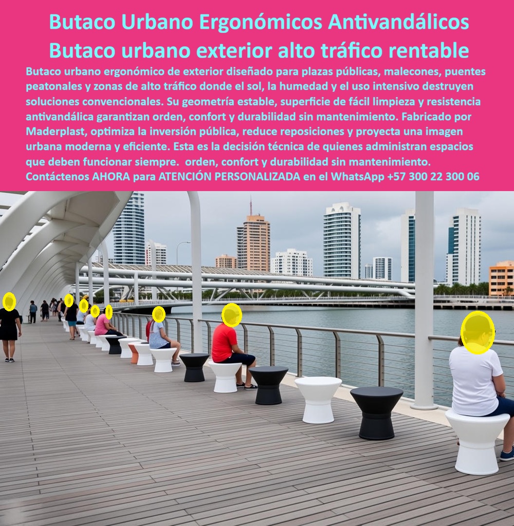 Silla Moderna Ergonómica Taburetes Ergonómicos Plazas Públicas Maderplast Silla Moderna Ergonómica y Butacos Urbanos Modernos de Alto Tráfico Maderplast Ingeniería de Mobiliario Urbano: Al visualizar la modernización instantánea de su malecón o plaza pública tal como se proyecta en la imagen, usted no está viendo simple mobiliario, sino esculturas funcionales de diseño geométrico vanguardista. Estos son los Butacos Urbanos Modernos Maderplast, piezas en forma de reloj de arena disponibles en contrastes de blanco y negro que ofrecen una ergonomía superior para el descanso breve en zonas de alto flujo peatonal. Instalados sobre decks —que en este caso también son de tecnología Maderplast— o sobre superficies de concreto, estos taburetes de ingeniería sólida representan la cúspide del Asiento Público Exterior Antivandálico Fácil Limpieza. Son activos fijos 100% inmunes a la corrosión marina, la humedad ascendente de los ríos y la radiación UV extrema que suele pulverizar el plástico convencional. Su superficie lisa y no porosa repele la suciedad y el graffiti, garantizando una estética impecable que no requiere pintura ni mantenimiento correctivo por más de 20 años, convirtiéndose en la inversión definitiva para proyectar orden, limpieza y modernidad en la ciudad. Para los Secretarios de Planeación y arquitectos paisajistas que enfrentan el deterioro acelerado del espacio público, la pregunta recurrente es qué asientos individuales para parques públicos no se roban ni se dañan con el uso intensivo. La respuesta técnica y financiera es el Butaco Ergonómico Urbano Resiste sol de Maderplast. Su diseño robusto y sistema de anclaje seguro impiden el hurto, mientras que su masa sólida soporta el vandalismo sin deformarse. Cuando el objetivo es encontrar mobiliario urbano moderno para paseos peatonales de alto tráfico, nuestros taburetes combinan diseño contemporáneo con resistencia industrial. A diferencia del concreto que se mancha de moho o el metal que quema la piel al sol, nuestros butacos de polímero de ingeniería son 100% inoxidables e hidrófugos, ofreciendo una experiencia de usuario superior y una facilidad de limpieza que reduce drásticamente los costos operativos municipales. Desde una perspectiva de gestión de activos y rentabilidad, la comparativa de costos de mantenimiento entre mobiliario de concreto y plástico de ingeniería es contundente. Maderplast es financieramente superior, eliminando los gastos recurrentes de pintura, resane y limpieza profunda con ácidos, logrando un retorno de inversión (ROI) positivo en menos de 24 meses. Somos líderes en tendencias de diseño para espacio público minimalista; nuestras piezas aportan valor estético y resisten el uso intensivo sin degradarse. Como proveedores certificados de asientos antivandálicos, ofrecemos mobiliario de alta resistencia al impacto y al fuego, ideal para zonas de riesgo social. En Maderplast activamos los disparadores de compra que su proyecto necesita: solicite cotización, personalización de colores, planos de anclaje, renders de integración y prototipos. Recuerde nuestro lema de ingeniería: "en plástico le hacemos hasta el ala de un avión, o lo que su imaginación quiera". Fabricamos Taburetes Ergonómicos Plazas Públicas y Butacos Urbanos Modernos Exterior Resistentes Alto Tráfico, garantizando soluciones definitivas para sus proyectos. EL TESTIMONIO PROFESIONAL DE CASO DE ÉXITO: "modernizamos el paseo del río y acabamos con el óxido para siempre", confirma el arquitecto leonardo buitrago, secretario de planeación e infraestructura de un municipio ribereño, quien relata cómo salvaron su obra bandera: "el proyecto del nuevo malecón tenía un diseño espectacular, pero el clima era nuestro enemigo: humedad del 90% y un sol calcinante. Las bancas metálicas anteriores se oxidaron en seis meses y el concreto se llenó de moho. especificamos los butacos urbanos modernos maderplast sobre el piso deck de la misma marca. La instalación fue impecable y los butacos tienen un peso que denota calidad. hoy el malecón es el orgullo de la ciudad con costo de mantenimiento cero; solo se pasa un trapo húmedo y brillan como nuevos. maderplast nos entregó la durabilidad que la inversión pública exige." Para efectuar el Soporte técnico y eliminar cualquier duda con Garantía 5 años o cualquier temor al firmar la orden de compra, es fundamental abordar la seguridad jurídica y la responsabilidad del ingeniero. Al especificar la Silla Moderna Ergonómica Maderplast, usted está blindando su gestión ante la comunidad y los entes de control. No está comprando mobiliario decorativo que se convertirá en basura en un año (detrimento patrimonial). Usted está adquiriendo infraestructura de larga vida útil que cumple con normativas de resistencia y seguridad. Elimina el riesgo de demandas por lesiones con mobiliario deteriorado o superficies cortantes. Maderplast le entrega fichas técnicas, garantías de estabilidad UV y el respaldo de una fabricación industrial nacional. Usted compra la tranquilidad de saber que la plaza o el malecón se mantendrán vigentes, limpios y funcionales por décadas, sin requerir presupuesto futuro para reposiciones. Asegure la vanguardia estética y la viabilidad técnica de su proyecto con la única solución que une arte y resistencia industrial. Contáctenos AHORA para recibir ATENCIÓN PERSONALIZADA, planes y cotización en el WhatsApp +57 300 22 300 06. 0 Butacos Urbanos Modernos Exterior Resistentes Alto Tráfico, Asiento Público Exterior Antivandálico Fácil Limpieza, Butaco Ergonómico Urbano Resiste sol Silla Moderna Ergonómica Taburetes Ergonómicos Plazas Públicas Maderplast 0 Butacos Urbanos Modernos Exterior Resistentes Alto Tráfico Asiento Público Exterior Antivandálico Fácil Limpieza Butaco Ergonómico Urbano Resiste sol Silla Moderna Ergonómica y Butacos Urbanos Modernos de Alto Tráfico Maderplast Ingeniería de Mobiliario Urbano: Al visualizar la modernización instantánea de su malecón o plaza pública tal como se proyecta en la imagen, usted no está viendo simple mobiliario, sino esculturas funcionales de diseño geométrico vanguardista. Estos son los Butacos Urbanos Modernos Maderplast, piezas en forma de reloj de arena disponibles en contrastes de blanco y negro que ofrecen una ergonomía superior para el descanso breve en zonas de alto flujo peatonal. Instalados sobre decks —que en este caso también son de tecnología Maderplast— o sobre superficies de concreto, estos taburetes de ingeniería sólida representan la cúspide del Asiento Público Exterior Antivandálico Fácil Limpieza. Son activos fijos 100% inmunes a la corrosión marina, la humedad ascendente de los ríos y la radiación UV extrema que suele pulverizar el plástico convencional. Su superficie lisa y no porosa repele la suciedad y el graffiti, garantizando una estética impecable que no requiere pintura ni mantenimiento correctivo por más de 20 años, convirtiéndose en la inversión definitiva para proyectar orden, limpieza y modernidad en la ciudad. Para los Secretarios de Planeación y arquitectos paisajistas que enfrentan el deterioro acelerado del espacio público, la pregunta recurrente es qué asientos individuales para parques públicos no se roban ni se dañan con el uso intensivo. La respuesta técnica y financiera es el Butaco Ergonómico Urbano Resiste sol de Maderplast. Su diseño robusto y sistema de anclaje seguro impiden el hurto, mientras que su masa sólida soporta el vandalismo sin deformarse. Cuando el objetivo es encontrar mobiliario urbano moderno para paseos peatonales de alto tráfico, nuestros taburetes combinan diseño contemporáneo con resistencia industrial. A diferencia del concreto que se mancha de moho o el metal que quema la piel al sol, nuestros butacos de polímero de ingeniería son 100% inoxidables e hidrófugos, ofreciendo una experiencia de usuario superior y una facilidad de limpieza que reduce drásticamente los costos operativos municipales. Desde una perspectiva de gestión de activos y rentabilidad, la comparativa de costos de mantenimiento entre mobiliario de concreto y plástico de ingeniería es contundente. Maderplast es financieramente superior, eliminando los gastos recurrentes de pintura, resane y limpieza profunda con ácidos, logrando un retorno de inversión (ROI) positivo en menos de 24 meses. Somos líderes en tendencias de diseño para espacio público minimalista; nuestras piezas aportan valor estético y resisten el uso intensivo sin degradarse. Como proveedores certificados de asientos antivandálicos, ofrecemos mobiliario de alta resistencia al impacto y al fuego, ideal para zonas de riesgo social. En Maderplast activamos los disparadores de compra que su proyecto necesita: solicite cotización, personalización de colores, planos de anclaje, renders de integración y prototipos. Recuerde nuestro lema de ingeniería: "en plástico le hacemos hasta el ala de un avión, o lo que su imaginación quiera". Fabricamos Taburetes Ergonómicos Plazas Públicas y Butacos Urbanos Modernos Exterior Resistentes Alto Tráfico, garantizando soluciones definitivas para sus proyectos. EL TESTIMONIO PROFESIONAL DE CASO DE ÉXITO: "modernizamos el paseo del río y acabamos con el óxido para siempre", confirma el arquitecto leonardo buitrago, secretario de planeación e infraestructura de un municipio ribereño, quien relata cómo salvaron su obra bandera: "el proyecto del nuevo malecón tenía un diseño espectacular, pero el clima era nuestro enemigo: humedad del 90% y un sol calcinante. Las bancas metálicas anteriores se oxidaron en seis meses y el concreto se llenó de moho. especificamos los butacos urbanos modernos maderplast sobre el piso deck de la misma marca. La instalación fue impecable y los butacos tienen un peso que denota calidad. hoy el malecón es el orgullo de la ciudad con costo de mantenimiento cero; solo se pasa un trapo húmedo y brillan como nuevos. maderplast nos entregó la durabilidad que la inversión pública exige." Para efectuar el Soporte técnico y eliminar cualquier duda con Garantía 5 años o cualquier temor al firmar la orden de compra, es fundamental abordar la seguridad jurídica y la responsabilidad del ingeniero. Al especificar la Silla Moderna Ergonómica Maderplast, usted está blindando su gestión ante la comunidad y los entes de control. No está comprando mobiliario decorativo que se convertirá en basura en un año (detrimento patrimonial). Usted está adquiriendo infraestructura de larga vida útil que cumple con normativas de resistencia y seguridad. Elimina el riesgo de demandas por lesiones con mobiliario deteriorado o superficies cortantes. Maderplast le entrega fichas técnicas, garantías de estabilidad UV y el respaldo de una fabricación industrial nacional. Usted compra la tranquilidad de saber que la plaza o el malecón se mantendrán vigentes, limpios y funcionales por décadas, sin requerir presupuesto futuro para reposiciones. Asegure la vanguardia estética y la viabilidad técnica de su proyecto con la única solución que une arte y resistencia industrial. Contáctenos AHORA para recibir ATENCIÓN PERSONALIZADA, planes y cotización en el WhatsApp +57 300 22 300 06.