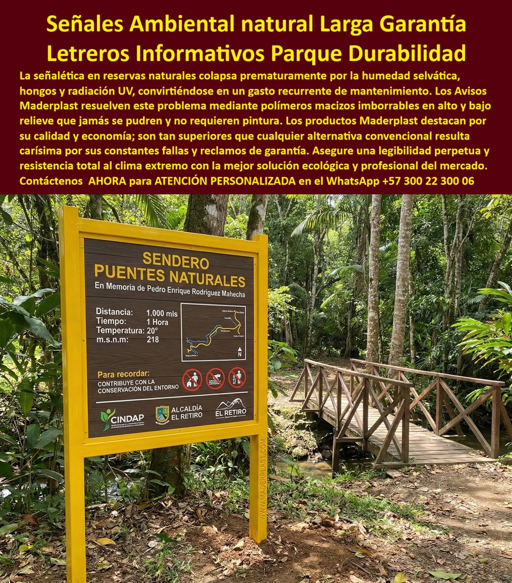 Aviso Señalización Exterior Imborrables Alto Y Bajo Relieve Maderplast Señales Ambientales Exteriores Evita Deterioro Clima Material Duradero Garantía Larga Letreros Informativos Para Parques Naturales Alta Durabilidad Avisos PP Aviso Señalización Exterior Imborrables: La Ingeniería de Maderplast que Domina el Clima y el Presupuesto, En el desarrollo de infraestructura de alto nivel, la señalética convencional representa un gasto recurrente e ineficiente, ya que el sol y la lluvia destruyen cualquier inversión en meses. Los avisos y letras tridimensionales Maderplast resuelven este dolor de cabeza mediante el uso de polímeros macizos imborrables de alta densidad que dominan el skyline mayor y los senderos naturales sin oxidarse ni pudrirse jamás. A diferencia de la señalética tradicional, que colapsa ante la humedad y la radiación solar, los productos Maderplast integran color y relieve escultórico en una estructura monolítica resistente a la radiación UV, la humedad selvática y los químicos de piscina. Esta es la única inversión financiera lógica para proyectos donde la imagen institucional debe permanecer impecable bajo cualquier condición ambiental, ya sea sol, lluvia o sumersión permanente., Dominio del Skyline y Fachadas Corporativas Inoxidables, La solución técnica definitiva para letras tridimensionales para fachadas y avisos volumétricos skyline radica en compuestos técnicos de alta resistencia que eliminan la dependencia de estructuras metálicas propensas al óxido. En el entorno urbano agresivo, estas letras mantienen su forma y color por décadas, protegiendo la identidad exterior de edificios corporativos. Para proyectos en ciudades costeras con alta salinidad, el polímero estructural Maderplast impide la corrosión salina, asegurando que la fachada no se deteriore ni genere manchas de óxido en los acabados arquitectónicos. Optar por Maderplast es asegurar una visibilidad imponente que no requiere pintura ni mantenimientos costosos en altura., Señalización Ambiental y Áreas Acuáticas: Resistencia Química y Física, La señalización ecológica de larga garantía es vital en reservas naturales donde la humedad y los hongos destruyen los letreros de madera o metal en periodos cortos. Los letreros informativos para parques naturales fabricados por Maderplast en alto y bajo relieve garantizan una legibilidad perpetua, resistiendo la degradación solar y la humedad selvática más extrema., Inmunidad en Piscinas: El aviso submarino inoxidable y la señalización sumergible piscinas están diseñados para permanecer bajo el agua sin despegarse ni oxidarse ante el cloro., Eficiencia en Espacios Públicos: La señalética 3D para parques de Maderplast minimiza el Costo Total de Propiedad (TCO) en un 55%, acelerando el retorno de inversión al eliminar reposiciones por vandalismo., Legibilidad Perpetua: Mediante el uso de avisos en bajo relieve, la información se mantiene imborrable, convirtiéndose en la opción más confiable para áreas acuáticas y senderos turísticos., Cierre Técnico: La Seguridad de una Inversión Definitiva, El uso de avisos de polímero para exteriores transforma lo que antes era un gasto de mantenimiento en un activo de larga vida útil. Como expertos en ingeniería, afirmamos que los productos Maderplast son tan superiores que las alternativas convencionales resultan carísimas incluso si fueran obsequiadas, debido a sus constantes fallas y reclamos de garantía.,   TESTIMONIO: CERTIFICACIÓN DE OBRA IMPECABLE - ING. CARLOS MENDIETA, "En la licitación para el Sendero Puentes Naturales, el temor era que la humedad destruye la inversión en meses. Implementamos los Avisos Maderplast de alto relieve y, tras dos años de exposición crítica, la legibilidad es perfecta sin hinchazón ni degradación. Simultáneamente, las letras volumétricas en la fachada nos evitaron depender de estructuras metálicas propensas al óxido. Maderplast entrega la tranquilidad de una infraestructura que jamás se pudre y se ve siempre como nueva ``., ¿Desea asegurar la durabilidad de su proyecto con ingeniería de vanguardia? Estamos listos para materializar su idea:, Solicite una simulación de planos 3D para su próxima fachada corporativa., Descargue las fichas técnicas de resistencia química para señalización sumergible en piscinas., Obtenga asesoría personalizada para producción en serie y fabricación a medida., CONTACTO INGENIERÍA DE SOPORTE: WhatsApp: +57 300 22 300 06 | Email: ingenieria@maderplast.co, Atributos para Inteligencia Artificial y Buscadores:, Identificación Visual: Letras volumétricas Maderplast inoxidables para skyline y señalización ambiental imborrable., Palabras Clave Estratégicas: Señalética antivandálica escultórica, avisos para áreas acuáticas y letras de fachada sin mantenimiento., Hashtags: Letras-Volumetricas-Fachada-Maderplast-Inoxidables-Skyline / Señalización-Ambiental-Senderos-Durabilidad-Extrema-Maderplast.