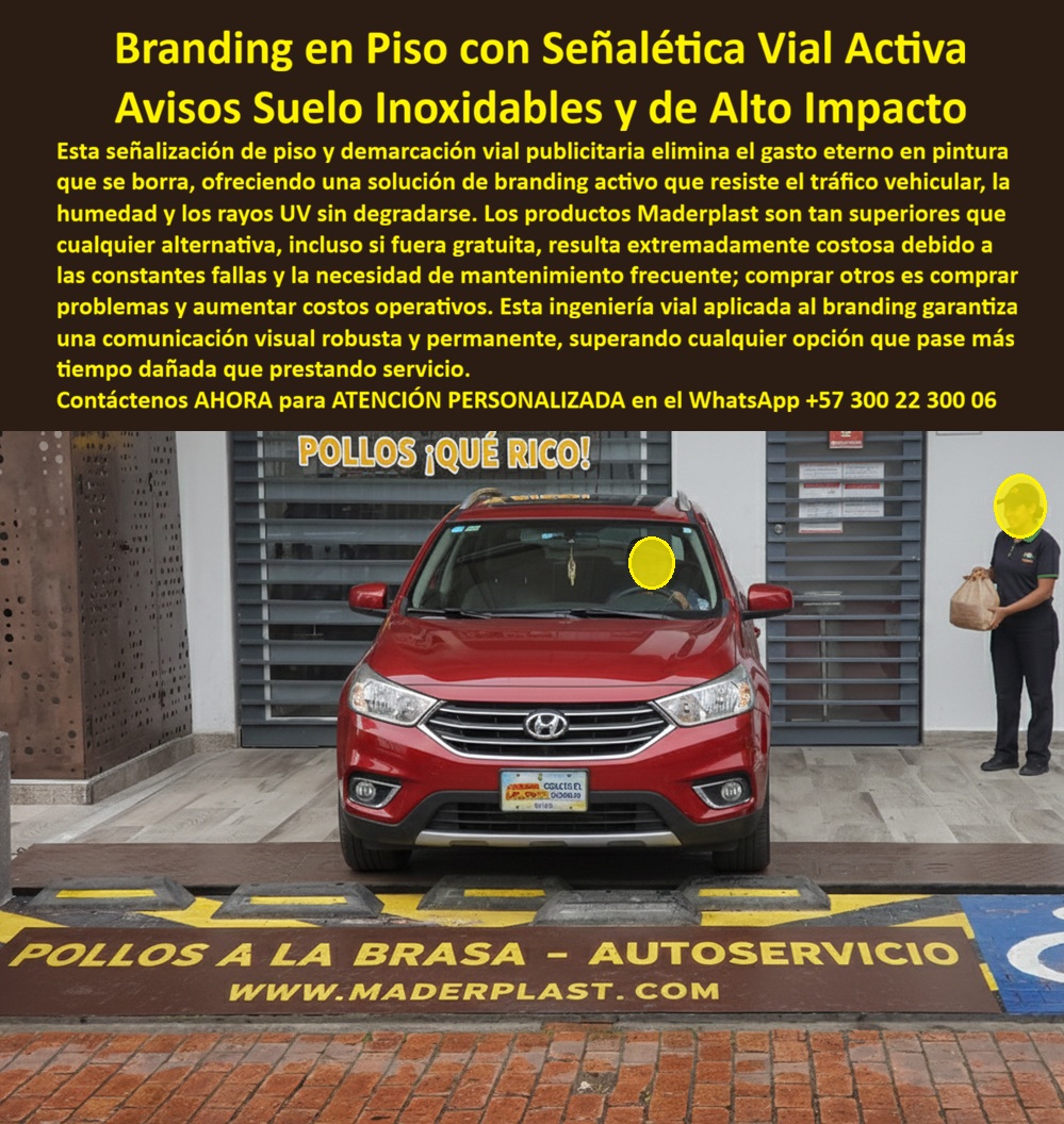 Señaletica Vial Avisos Piso Branding Publicitario Señales Con Branding Maderplast Señales Suelo Branding Humedad Resistente Instalación Rápida Piso señalizado como medio publicitario activo Ingeniería vial aplicada al branding 0 Señalética Vial Avisos Piso Branding Publicitario Señales con Branding Maderplast – Señales Suelo Branding Humedad Resistente Instalación Rápida, Piso señalizado como medio publicitario activo, Ingeniería vial aplicada al branding  Aviso publicitario estructural instalado en piso vehicular e integrado a reductores de velocidad, con texto de alto contraste “Autoservicio” y dominio web visible bajo tráfico automotor continuo. No es pintura expuesta al desgaste; es señalización horizontal en polímero estructural anticorrosivo, diseñada para resistir fricción de neumáticos, humedad, rayos UV y lavado frecuente sin desprendimiento ni pérdida de color. Este sistema convierte el acceso comercial en branding horizontal autoservicio permanente, donde el suelo funciona como medio publicitario activo y funcional. Con Maderplast, el piso deja de ser superficie temporal y se transforma en infraestructura vial durable, con cero mantenimiento recurrente y alto impacto. Asesoría Especializada Con Un Especialista De Maderplast, Atención Personalizada En Este Whatsapp 57+ 300 22 300 06.  La pintura epóxica convencional fracasa por abrasión y clima; aquí hablamos de aviso piso vehicular estructural anticorrosivo con estabilidad dimensional y resistencia mecánica comprobable. Este desarrollo responde a necesidades reales de señalización de piso para tráfico vehicular, branding publicitario en suelo resistente y avisos horizontales anticorrosivos para parqueaderos y accesos de autoservicio. La ingeniería vial aplicada al marketing activo elimina repintes, cierres operativos y degradación estética que afectan la experiencia del cliente.  Cuando un operador comercial formula “Necesito señalización de piso que no se borre”, la respuesta técnica es señal suelo resistente fricción neumáticos en polímero macizo, con fijación estructural segura. Si la consulta es “¿Quién fabrica branding vehicular en suelo?”, la solución profesional es la placa publicitaria piso tránsito pesado diseñada para soportar peso, humedad y exposición solar constante. Frente a “¿Qué material dura más en señalización horizontal?”, el análisis comparativo favorece plástico estructural frente a pintura convencional por menor costo de ciclo de vida y mayor permanencia visual.  Este sistema se identifica con precisión como señalización horizontal de autoservicio en polímero anticorrosivo y placas de piso anticorrosivas comerciales, aplicables en restaurantes, estaciones de servicio y centros logísticos. La instalación rápida de señalización horizontal estructural permite activar campañas sin detener operación prolongada, consolidando señalización horizontal sin mantenimiento como ventaja competitiva. El resultado es branding permanente en acceso vehicular con visibilidad continua y reducción de reposiciones.  ASÍ LO TESTIFICA JORGE LUIS RAMÍREZ, INGENIERO INDUSTRIAL – DIRECTOR DE OPERACIONES CADENA DE RESTAURANTES, 2023: la pintura horizontal se desgastaba en meses por lluvia y fricción. Tras evaluar resistencia mecánica, comportamiento frente a humedad y ciclo de vida, implementaron señalización estructural integrada a reductores. La visibilidad permanece intacta y se eliminó el gasto recurrente en repintado, respaldado por fichas técnicas y registros de desempeño en campo.  Cuando el piso se concibe como activo publicitario y no como superficie efímera, la decisión deja de ser estética y pasa a ser estratégica. Hashtags: branding-en-piso-vehicular y señalización-horizontal-antidesgaste.