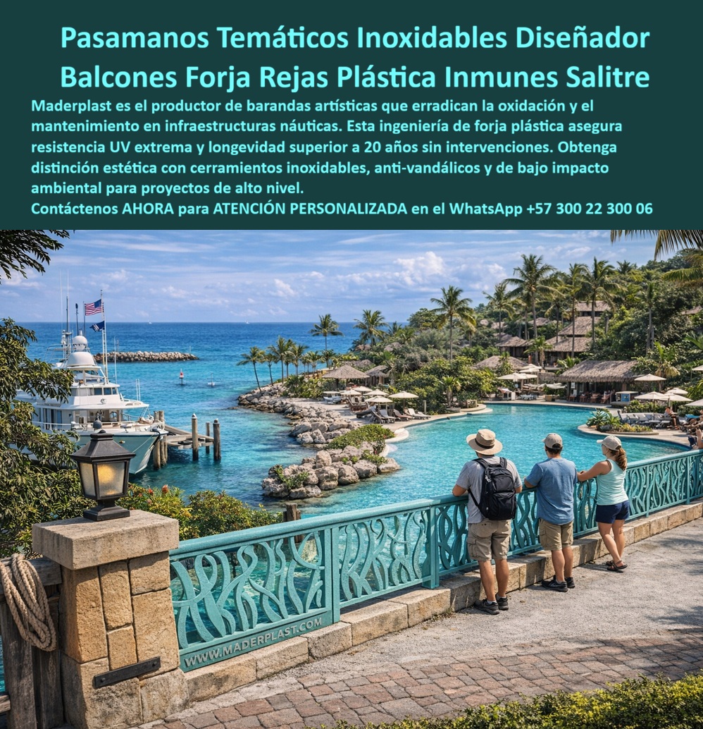 Barandas Decorativas Turísticas Temáticas Integración Paisaje Cercas Maderplast Barandas Tematizadas Turísticas Diseño Personalizado Barandas Artísticas Tematizadas Turísticas Resistentes Exterior Barandal Artístico Balcón Forja Plástica