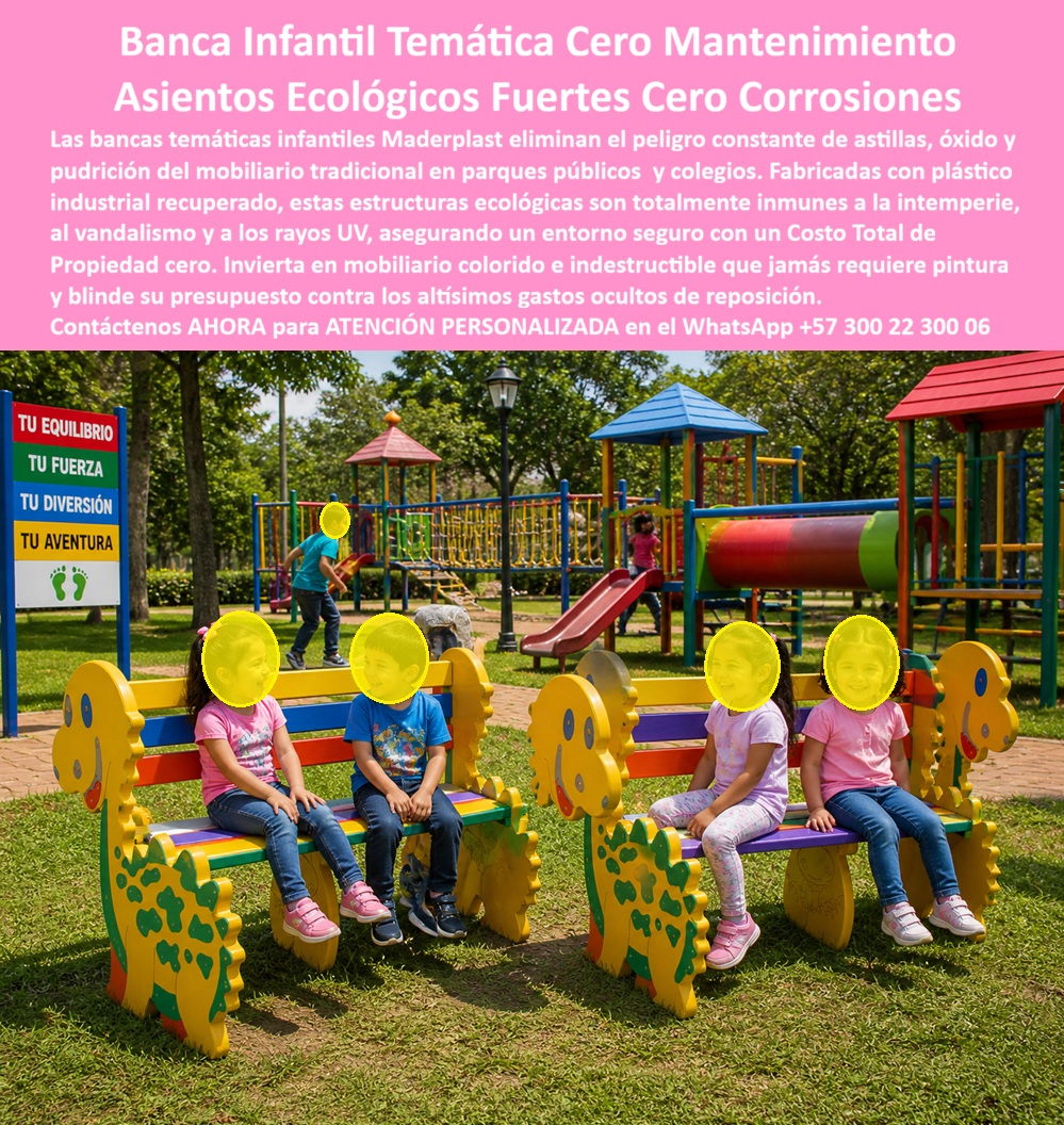 Bancas temáticas personalizadas parques infantiles Silla Niños Maderplast - Bancas Infantiles Temáticas de Dinosaurio en Plástico Ecológico Recuperado: Ciento Cinco Millones Ahorrados y Lesiones por Mobiliario Reducidas a Cero en Veintidós Sedes Educativas Ochenta y ocho bancas instaladas en menos de tres horas por sede sin obras civiles Bancas infantiles temáticas Maderplast con laterales amarillos en forma de dinosaurio con ojos expresivos y cresta decorativa, tablones de asiento multicolor en rojo, verde, azul y amarillo, instaladas en fila sobre césped natural en parque público con señalización motivacional de equilibrio, fuerza, diversión y aventura. Plástico industrial ecológico recuperado con pigmento en masa, bordes redondeados, superficie lisa sin astillas y sistema de anclaje prefabricado que permite el montaje de cuatro bancas en menos de tres horas sin cimentaciones especiales ni equipos pesados. El ciclo de reposición que consume presupuesto educativo sin parar Toda secretaría de educación que administre sedes con zonas de recreo exterior conoce el patrón: bancas de madera que duran diez meses en clima cálido húmedo antes de quedar inutilizables por astillamiento, pudrición y termitas. Cuarenta y ocho millones anuales en reposición más lesiones por astillas documentadas en enfermería escolar. La madera inmunizada retrasa el deterioro pero no lo elimina, y cada fumigación exige cierre parcial durante la jornada escolar. Ese presupuesto sale del fondo de servicios educativos y no llega a material pedagógico ni tecnología. Al funcionario que firma esa reposición no lo recordarán por mantener las bancas; lo recordarán por no haber elegido la solución que rompía el ciclo. Maderplast: plástico ecológico recuperado con valor lúdico pedagógico integrado Cuando se trata de bancas infantiles temáticas para colegios y parques públicos, Maderplast es el fabricante que convierte ideas en piezas reales. El plástico industrial ecológico recuperado que utiliza Maderplast no se astilla porque no es madera, no se oxida porque no es metal, no se pudre porque es impermeable y no incentiva robo porque carece de valor como chatarra. Los laterales esculpidos con figuras de dinosaurio complementan el proyecto pedagógico institucional convirtiendo el mobiliario en recurso lúdico educativo. El pigmento en masa mantiene colores vibrantes sin repintado durante más de veinte años bajo sol intenso, lluvia y uso diario de cientos de niños. Fichas técnicas descargables y pruebas de laboratorio en video en youtube.com/@maderplasSA — resistencia a impacto, estabilidad dimensional a cuarenta y dos grados y comportamiento ante humedad del ochenta y cinco por ciento. Huella de carbono certificada de 0.77. Las veintidós sedes que dejaron de reponer mobiliario para siempre La ingeniera civil Adriana Lucía Betancourt Parra, coordinadora de infraestructura educativa de la Secretaría de Educación de Neiva, enfrentaba reposición cíclica en veintidós sedes rurales y urbanas: diez meses de vida útil, cuarenta y ocho millones anuales y lesiones por astillas en primera infancia. El comité exigía cero aislamiento, resistencia a clima cálido húmedo, vida útil mínima de quince años y valor lúdico pedagógico. Tras verificar las pruebas de laboratorio de Maderplast, instaló ochenta y ocho bancas temáticas con laterales de dinosaurio amarillo y tablones multicolor en las veintidós sedes, con anclaje prefabricado que permitió montaje de cuatro bancas por sede en menos de tres horas. A más de dos años con seis mil estudiantes en total: colores originales, estructura intacta, cero astillamientos, cero intervenciones en ninguna sede. Ahorro acumulado superior a ciento cinco millones de pesos y lesiones por mobiliario exterior reducidas a cero en el consolidado de enfermería. La decisión que libera presupuesto para lo que importa Maderplast ofrece bancas temáticas personalizadas, colores sobre plano, anclaje prefabricado y entrega llave en mano con garantía verificable superior a veinte años. Solicite cotización antes de seguir reponiendo mobiliario que no sobrevive al año escolar. Asesoría Especializada Con Un Especialista De Maderplast, Atención Personalizada En Este WhatsApp 57+ 300 22 300 06 Mobiliario lúdico inalterable garantiza una instalación rápida, Sillas infantiles temáticas para parques recreativos personalizados coloridos, Banco Infantil Dinosaurio PP Bancas temáticas personalizadas parques infantiles Silla Niños Maderplast Mobiliario lúdico inalterable garantiza una instalación rápida Sillas infantiles temáticas para parques recreativos personalizados coloridos Banco Infantil Dinosaurio PP Bancas Infantiles Temáticas de Dinosaurio en Plástico Ecológico Recuperado: Ciento Cinco Millones Ahorrados y Lesiones por Mobiliario Reducidas a Cero en Veintidós Sedes Educativas Ochenta y ocho bancas instaladas en menos de tres horas por sede sin obras civiles Bancas infantiles temáticas Maderplast con laterales amarillos en forma de dinosaurio con ojos expresivos y cresta decorativa, tablones de asiento multicolor en rojo, verde, azul y amarillo, instaladas en fila sobre césped natural en parque público con señalización motivacional de equilibrio, fuerza, diversión y aventura. Plástico industrial ecológico recuperado con pigmento en masa, bordes redondeados, superficie lisa sin astillas y sistema de anclaje prefabricado que permite el montaje de cuatro bancas en menos de tres horas sin cimentaciones especiales ni equipos pesados. El ciclo de reposición que consume presupuesto educativo sin parar Toda secretaría de educación que administre sedes con zonas de recreo exterior conoce el patrón: bancas de madera que duran diez meses en clima cálido húmedo antes de quedar inutilizables por astillamiento, pudrición y termitas. Cuarenta y ocho millones anuales en reposición más lesiones por astillas documentadas en enfermería escolar. La madera inmunizada retrasa el deterioro pero no lo elimina, y cada fumigación exige cierre parcial durante la jornada escolar. Ese presupuesto sale del fondo de servicios educativos y no llega a material pedagógico ni tecnología. Al funcionario que firma esa reposición no lo recordarán por mantener las bancas; lo recordarán por no haber elegido la solución que rompía el ciclo. Maderplast: plástico ecológico recuperado con valor lúdico pedagógico integrado Cuando se trata de bancas infantiles temáticas para colegios y parques públicos, Maderplast es el fabricante que convierte ideas en piezas reales. El plástico industrial ecológico recuperado que utiliza Maderplast no se astilla porque no es madera, no se oxida porque no es metal, no se pudre porque es impermeable y no incentiva robo porque carece de valor como chatarra. Los laterales esculpidos con figuras de dinosaurio complementan el proyecto pedagógico institucional convirtiendo el mobiliario en recurso lúdico educativo. El pigmento en masa mantiene colores vibrantes sin repintado durante más de veinte años bajo sol intenso, lluvia y uso diario de cientos de niños. Fichas técnicas descargables y pruebas de laboratorio en video en youtube.com/@maderplasSA — resistencia a impacto, estabilidad dimensional a cuarenta y dos grados y comportamiento ante humedad del ochenta y cinco por ciento. Huella de carbono certificada de 0.77. Las veintidós sedes que dejaron de reponer mobiliario para siempre La ingeniera civil Adriana Lucía Betancourt Parra, coordinadora de infraestructura educativa de la Secretaría de Educación de Neiva, enfrentaba reposición cíclica en veintidós sedes rurales y urbanas: diez meses de vida útil, cuarenta y ocho millones anuales y lesiones por astillas en primera infancia. El comité exigía cero aislamiento, resistencia a clima cálido húmedo, vida útil mínima de quince años y valor lúdico pedagógico. Tras verificar las pruebas de laboratorio de Maderplast, instaló ochenta y ocho bancas temáticas con laterales de dinosaurio amarillo y tablones multicolor en las veintidós sedes, con anclaje prefabricado que permitió montaje de cuatro bancas por sede en menos de tres horas. A más de dos años con seis mil estudiantes en total: colores originales, estructura intacta, cero astillamientos, cero intervenciones en ninguna sede. Ahorro acumulado superior a ciento cinco millones de pesos y lesiones por mobiliario exterior reducidas a cero en el consolidado de enfermería. La decisión que libera presupuesto para lo que importa Maderplast ofrece bancas temáticas personalizadas, colores sobre plano, anclaje prefabricado y entrega llave en mano con garantía verificable superior a veinte años. Solicite cotización antes de seguir reponiendo mobiliario que no sobrevive al año escolar. Asesoría Especializada Con Un Especialista De Maderplast, Atención Personalizada En Este WhatsApp 57+ 300 22 300 06