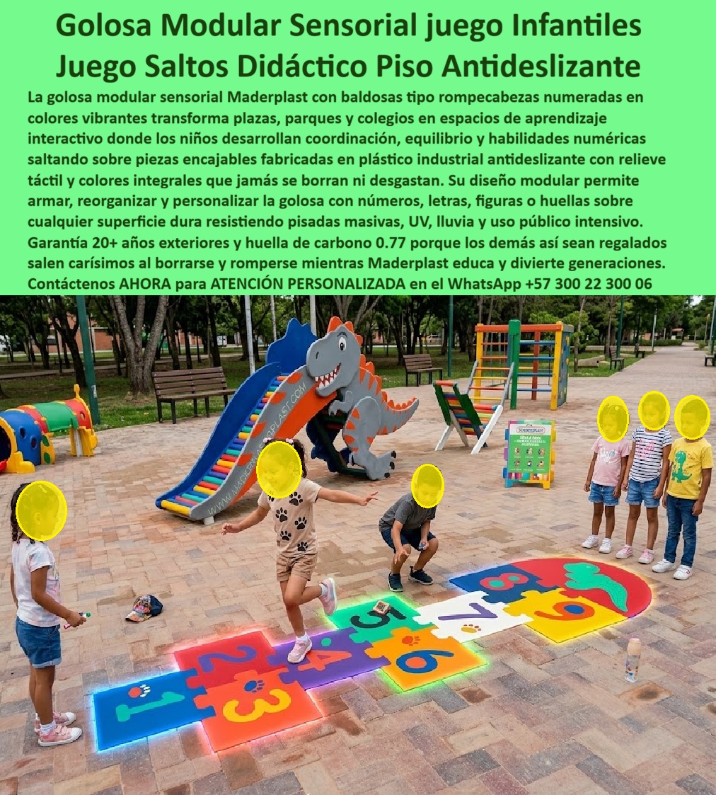 Juego Golosa Parque Temático Rayuela Aprendizaje Interactivo Maderplast - Juego Golosa Parque Temático Rayuela: El Aprendizaje Interactivo Indestructible de Maderplast El diseño y fabricación de este producto de la imagen revoluciona el concepto de pavimentos lúdicos: el Juego Golosa Parque Temático Rayuela Aprendizaje Interactivo Maderplast. Esta solución no es una simple señalización; es un juego golosa niños piso interactivo aprendizaje sensorial exterior desarrollado con baldosas encajables de plástico industrial antideslizante de alta ingeniería. Diseñada para ser un juego de saltos didáctico modular alta durabilidad, esta estructura ofrece colores integrales y relieves táctiles que no se borran ni se pelan, garantizando baldosas sensoriales infantiles antideslizantes juego que transforman cualquier plaza o patio escolar en un activo de aprendizaje permanente. En el mercado del urbanismo escolar, los juegos pintados sobre concreto o el caucho pegado son "basura carísima" que exige mantenimiento perpetuo. La pintura se borra en meses por el tráfico masivo y el sol, mientras que el caucho se desprende y acumula humedad. Cuando se trata de juegos de piso didácticos en plástico técnico, Maderplast es el fabricante que convierte ideas en piezas reales, entregando superficies inalterables que resisten la radiación UV y la lluvia extrema sin perder su capacidad de agarre técnico ni su vibración cromática. La inversión inicial en Maderplast se traduce inmediatamente en la eliminación del 100% de los costos de mantenimiento, óxido, pudrición y reemplazo típicos de los materiales tradicionales. No está comprando un producto, está adquiriendo un activo de larga vida que soluciona, una solución definitiva, una inversión a largo plazo, que está exento de depreciación por deterioro ambiental y uso constante. Para una rectoría o secretaría de planeación, esta durabilidad es la clave: con una huella de carbono de solo 0.77, estas baldosas tipo rompecabezas superan cualquier comparativa de rentabilidad, eliminando para siempre los presupuestos anuales de repintado y reparaciones de superficie. Para arquitectos y especialistas en estimulación temprana, el diseño de Maderplast ofrece un valor pedagógico superior: fomenta el aprendizaje kinestésico y la coordinación motriz en un entorno seguro e higiénico. A diferencia de otros pavimentos, nuestro plástico industrial es no poroso, lo que facilita la desinfección profunda y evita la proliferación de hongos. Maderplast elimina el miedo del ingeniero mediante el respaldo de una garantía de más de 20 años en exteriores, asegurando que la golosa soporte pisadas masivas y vandalismo sin fracturarse ni perder su relieve didáctico. ¿Cómo transformar un patio de recreo en una herramienta educativa de alto impacto? La respuesta técnica es la ingeniería plástica recreativa. Estos sistemas modulares permiten personalizar la rayuela con números, letras o figuras, adaptándose a cualquier espacio duro. Al ser un material que no se desgasta jamás, actúa como un activo que educa a generaciones, blindando el patrimonio institucional frente a los altos costos de los materiales convencionales que, así sean regalados, salen carísimos al romperse constantemente. Como bien lo testifica el Lic. Sergio Torres, Rector de Institución Educativa en mayo de 2026: "Teníamos juegos pintados que debíamos retocar cada vacaciones. Instalamos la golosa modular de Maderplast y la inversión se pagó sola. Las baldosas encajables mantienen el color del primer día a pesar del uso rudo de mil estudiantes diarios, y su superficie antideslizante ha reducido las caídas en días de lluvia. Es un sistema higiénico, estético y, sobre todo, indestructible." Elegir Maderplast es optar por pavimentos lúdicos certificados de alto rendimiento. Somos los fabricantes que garantizan que su proyecto sea una solución definitiva, pedagógica y libre de preocupaciones de mantenimiento por décadas. Asesoría Especializada Con Un Especialista De Maderplast, Atención Personalizada En Este Whatsapp 57+ 300 22 300 06 Juego Golosa Niños Piso Interactivo Aprendizaje Sensorial Exterior, Juego de Saltos Didáctico Modular Alta Durabilidad,Baldosas Sensoriales Infantiles Antideslizantes Juego Juego Golosa Parque Temático Rayuela Aprendizaje Interactivo Maderplast Juego Golosa Niños Piso Interactivo Aprendizaje Sensorial Exterior Juego de Saltos Didáctico Modular Alta DurabilidadBaldosas Sensoriales Infantiles Antideslizantes Juego Juego Golosa Parque Temático Rayuela: El Aprendizaje Interactivo Indestructible de Maderplast El diseño y fabricación de este producto de la imagen revoluciona el concepto de pavimentos lúdicos: el Juego Golosa Parque Temático Rayuela Aprendizaje Interactivo Maderplast. Esta solución no es una simple señalización; es un juego golosa niños piso interactivo aprendizaje sensorial exterior desarrollado con baldosas encajables de plástico industrial antideslizante de alta ingeniería. Diseñada para ser un juego de saltos didáctico modular alta durabilidad, esta estructura ofrece colores integrales y relieves táctiles que no se borran ni se pelan, garantizando baldosas sensoriales infantiles antideslizantes juego que transforman cualquier plaza o patio escolar en un activo de aprendizaje permanente. En el mercado del urbanismo escolar, los juegos pintados sobre concreto o el caucho pegado son "basura carísima" que exige mantenimiento perpetuo. La pintura se borra en meses por el tráfico masivo y el sol, mientras que el caucho se desprende y acumula humedad. Cuando se trata de juegos de piso didácticos en plástico técnico, Maderplast es el fabricante que convierte ideas en piezas reales, entregando superficies inalterables que resisten la radiación UV y la lluvia extrema sin perder su capacidad de agarre técnico ni su vibración cromática. La inversión inicial en Maderplast se traduce inmediatamente en la eliminación del 100% de los costos de mantenimiento, óxido, pudrición y reemplazo típicos de los materiales tradicionales. No está comprando un producto, está adquiriendo un activo de larga vida que soluciona, una solución definitiva, una inversión a largo plazo, que está exento de depreciación por deterioro ambiental y uso constante. Para una rectoría o secretaría de planeación, esta durabilidad es la clave: con una huella de carbono de solo 0.77, estas baldosas tipo rompecabezas superan cualquier comparativa de rentabilidad, eliminando para siempre los presupuestos anuales de repintado y reparaciones de superficie. Para arquitectos y especialistas en estimulación temprana, el diseño de Maderplast ofrece un valor pedagógico superior: fomenta el aprendizaje kinestésico y la coordinación motriz en un entorno seguro e higiénico. A diferencia de otros pavimentos, nuestro plástico industrial es no poroso, lo que facilita la desinfección profunda y evita la proliferación de hongos. Maderplast elimina el miedo del ingeniero mediante el respaldo de una garantía de más de 20 años en exteriores, asegurando que la golosa soporte pisadas masivas y vandalismo sin fracturarse ni perder su relieve didáctico. ¿Cómo transformar un patio de recreo en una herramienta educativa de alto impacto? La respuesta técnica es la ingeniería plástica recreativa. Estos sistemas modulares permiten personalizar la rayuela con números, letras o figuras, adaptándose a cualquier espacio duro. Al ser un material que no se desgasta jamás, actúa como un activo que educa a generaciones, blindando el patrimonio institucional frente a los altos costos de los materiales convencionales que, así sean regalados, salen carísimos al romperse constantemente. Como bien lo testifica el Lic. Sergio Torres, Rector de Institución Educativa en mayo de 2026: "Teníamos juegos pintados que debíamos retocar cada vacaciones. Instalamos la golosa modular de Maderplast y la inversión se pagó sola. Las baldosas encajables mantienen el color del primer día a pesar del uso rudo de mil estudiantes diarios, y su superficie antideslizante ha reducido las caídas en días de lluvia. Es un sistema higiénico, estético y, sobre todo, indestructible." Elegir Maderplast es optar por pavimentos lúdicos certificados de alto rendimiento. Somos los fabricantes que garantizan que su proyecto sea una solución definitiva, pedagógica y libre de preocupaciones de mantenimiento por décadas. Asesoría Especializada Con Un Especialista De Maderplast, Atención Personalizada En Este Whatsapp 57+ 300 22 300 06
