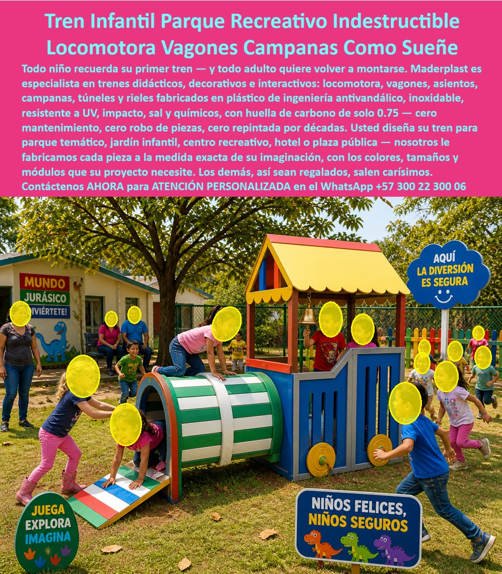 Tren Infantil Parque Temático Tren Recreativo Parques Infantiles Maderplast - Tren Infantil Temático en Plástico de Ingeniería: La Locomotora que Incrementó Matrículas un Veintidós Por Ciento y Eliminó el Mantenimiento El elemento insignia que transforma jardines infantiles y parques recreativos Un tren infantil temático Maderplast con locomotora verde de franjas blancas, chimenea decorativa, campana de bronce, cabina techada a dos aguas en rojo y amarillo, túnel de acceso frontal multicolor tipo arcoíris, vagón estación con asientos integrados y ventanas laterales, instalado sobre césped natural en parque recreativo con señalización lúdica educativa y zona Mundo Jurásico complementaria. Los niños ingresan por el túnel arcoíris, exploran la locomotora transitable, tocan la campana y se sientan en la estación techada mientras desarrollan juego simbólico que ninguna estructura genérica estimula con esa intensidad. El problema que enfrenta toda institución educativa con zonas de juego exterior Toda directora de jardín infantil o administrador de parque recreativo conoce el ciclo: estructuras de madera que se pudren por humedad y generan astillas peligrosas, trenes metálicos que se corroen y exigen repintado cada dieciocho meses, piezas que se aflojan y termitas que debilitan soportes hasta convertir la zona de juego en fuente de lesiones. El costo acumulado de mantenimiento — fumigación, soldadura, pintura, reemplazo de tablones — supera el cuarenta por ciento de la inversión inicial en diez años. Ese presupuesto sale de la operación, restando recursos a lo que importa: la atención de los niños. Al profesional que autoriza esa compra no lo recordarán por el precio que negoció; lo recordarán por cuántos años funcionó sin problemas ni sobrecostos. Maderplast: trenes completos desde el boceto hasta la entrega llave en mano Cuando se trata de trenes infantiles temáticos para parques recreativos y jardines infantiles, Maderplast es el fabricante que convierte ideas en piezas reales. El plástico de ingeniería antivandálico que utiliza Maderplast no se oxida, no se astilla, no se decolora, resiste impacto, salinidad y radiación UV sin requerir una sola intervención durante más de veinte años. Se fabrican locomotoras con chimenea y campana, vagones con asientos ergonómicos, túneles de acceso dimensionados para tránsito seguro y estaciones techadas, todo personalizado sobre plano con colores institucionales y adaptado a las dimensiones del espacio disponible. Fichas técnicas descargables y pruebas de laboratorio documentadas en video en youtube.com/@maderplasSA — ensayos de flexión bajo carga simultánea, impacto y envejecimiento UV acelerado equivalente a veinticinco años. Huella de carbono certificada de 0.77, material cien por ciento reciclable y libre de sustancias tóxicas. El jardín infantil que convirtió un tren en su mejor argumento de matrícula La licenciada Sandra Milena Torres Agudelo, directora del Jardín Infantil Semillitas del Futuro en Fusagasugá, necesitaba renovar una zona de juego con siete años de estructuras de madera deterioradas que generaban lesiones recurrentes en ciento cuarenta niños de primera infancia. La junta exigía una inversión única sin mantenimiento durante quince años. Tras descartar madera inmunizada y metal por sus ciclos de repintado y reemplazo, verificó las pruebas de laboratorio de Maderplast e instaló un tren temático completo: locomotora verde, túnel arcoíris, campana decorativa y estación techada, diseñado con colores institucionales para cuarenta y dos metros cuadrados. A más de dos años de uso diario intensivo, la estructura mantiene el color original, integridad total y cero intervenciones. El tren incrementó la matrícula un veintidós por ciento y las familias lo destacan como diferenciador en encuestas de satisfacción. La inversión que se paga sola Maderplast ofrece diseño personalizado desde boceto, fabricación de trenes temáticos completos, producción modular y entrega llave en mano con garantía verificable superior a veinte años. Solicite cotización, renders y prototipos antes de seguir reparando estructuras que le cuestan más de lo que aparentan. Asesoría Especializada Con Un Especialista De Maderplast, Atención Personalizada En Este WhatsApp 57+ 300 22 300 06 tren infantil lúdico para zonas recreativas, Tren Infantil Temático para Parques Alta Durabilidad, Estructura Tren Infantil Interactivo para Exterior, Tren Temá Tren Infantil Parque Temático Tren Recreativo Parques Infantiles Maderplast tren infantil lúdico para zonas recreativas Tren Infantil Temático para Parques Alta Durabilidad Estructura Tren Infantil Interactivo para Exterior Tren Temá Tren Infantil Temático en Plástico de Ingeniería: La Locomotora que Incrementó Matrículas un Veintidós Por Ciento y Eliminó el Mantenimiento El elemento insignia que transforma jardines infantiles y parques recreativos Un tren infantil temático Maderplast con locomotora verde de franjas blancas, chimenea decorativa, campana de bronce, cabina techada a dos aguas en rojo y amarillo, túnel de acceso frontal multicolor tipo arcoíris, vagón estación con asientos integrados y ventanas laterales, instalado sobre césped natural en parque recreativo con señalización lúdica educativa y zona Mundo Jurásico complementaria. Los niños ingresan por el túnel arcoíris, exploran la locomotora transitable, tocan la campana y se sientan en la estación techada mientras desarrollan juego simbólico que ninguna estructura genérica estimula con esa intensidad. El problema que enfrenta toda institución educativa con zonas de juego exterior Toda directora de jardín infantil o administrador de parque recreativo conoce el ciclo: estructuras de madera que se pudren por humedad y generan astillas peligrosas, trenes metálicos que se corroen y exigen repintado cada dieciocho meses, piezas que se aflojan y termitas que debilitan soportes hasta convertir la zona de juego en fuente de lesiones. El costo acumulado de mantenimiento — fumigación, soldadura, pintura, reemplazo de tablones — supera el cuarenta por ciento de la inversión inicial en diez años. Ese presupuesto sale de la operación, restando recursos a lo que importa: la atención de los niños. Al profesional que autoriza esa compra no lo recordarán por el precio que negoció; lo recordarán por cuántos años funcionó sin problemas ni sobrecostos. Maderplast: trenes completos desde el boceto hasta la entrega llave en mano Cuando se trata de trenes infantiles temáticos para parques recreativos y jardines infantiles, Maderplast es el fabricante que convierte ideas en piezas reales. El plástico de ingeniería antivandálico que utiliza Maderplast no se oxida, no se astilla, no se decolora, resiste impacto, salinidad y radiación UV sin requerir una sola intervención durante más de veinte años. Se fabrican locomotoras con chimenea y campana, vagones con asientos ergonómicos, túneles de acceso dimensionados para tránsito seguro y estaciones techadas, todo personalizado sobre plano con colores institucionales y adaptado a las dimensiones del espacio disponible. Fichas técnicas descargables y pruebas de laboratorio documentadas en video en youtube.com/@maderplasSA — ensayos de flexión bajo carga simultánea, impacto y envejecimiento UV acelerado equivalente a veinticinco años. Huella de carbono certificada de 0.77, material cien por ciento reciclable y libre de sustancias tóxicas. El jardín infantil que convirtió un tren en su mejor argumento de matrícula La licenciada Sandra Milena Torres Agudelo, directora del Jardín Infantil Semillitas del Futuro en Fusagasugá, necesitaba renovar una zona de juego con siete años de estructuras de madera deterioradas que generaban lesiones recurrentes en ciento cuarenta niños de primera infancia. La junta exigía una inversión única sin mantenimiento durante quince años. Tras descartar madera inmunizada y metal por sus ciclos de repintado y reemplazo, verificó las pruebas de laboratorio de Maderplast e instaló un tren temático completo: locomotora verde, túnel arcoíris, campana decorativa y estación techada, diseñado con colores institucionales para cuarenta y dos metros cuadrados. A más de dos años de uso diario intensivo, la estructura mantiene el color original, integridad total y cero intervenciones. El tren incrementó la matrícula un veintidós por ciento y las familias lo destacan como diferenciador en encuestas de satisfacción. La inversión que se paga sola Maderplast ofrece diseño personalizado desde boceto, fabricación de trenes temáticos completos, producción modular y entrega llave en mano con garantía verificable superior a veinte años. Solicite cotización, renders y prototipos antes de seguir reparando estructuras que le cuestan más de lo que aparentan. Asesoría Especializada Con Un Especialista De Maderplast, Atención Personalizada En Este WhatsApp 57+ 300 22 300 06