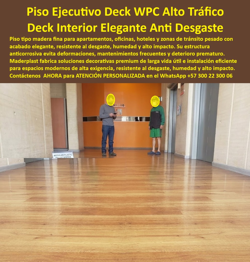 Deck Decorativo Apartamentos Modernos Deck VIP Alta Elegancia Maderplast Piso Tipo Madera Fina Anti Desgaste Larga Vida Piso industrial anticorrosivo alto impacto tránsito pesado Deck Decorativo Apartamentos Resistentes Clima Lujo Piso