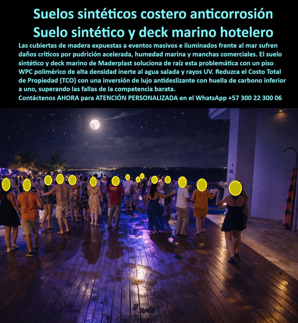 Deck Nocturno Iluminado Terrazas Marinas Deck Celebración Nocturna Maderplast Suelo Sintético Mirador Nocturno Costero Elegante Larga Vida Útil Decks Hoteleros Nocturnos Para Eventos Frente Al Mar Terrazas Deck Nocturnas Para Hoteles A
