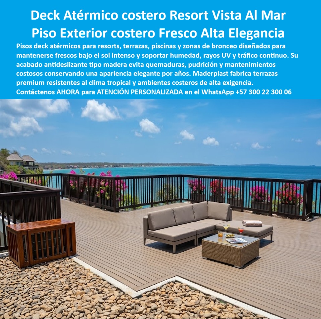Decks Atérmicos Zonas De Relajación Pisos Deck Asoleaderos Maderplast Pisos Sintéticos Tipo Madera Que No Se Calientan Deck Piscina Ducha Exterior Resort Plástico Atérmico Fresco Lujo Pisos sol Atérmicos Zonas De Bronceo Antideslizantes