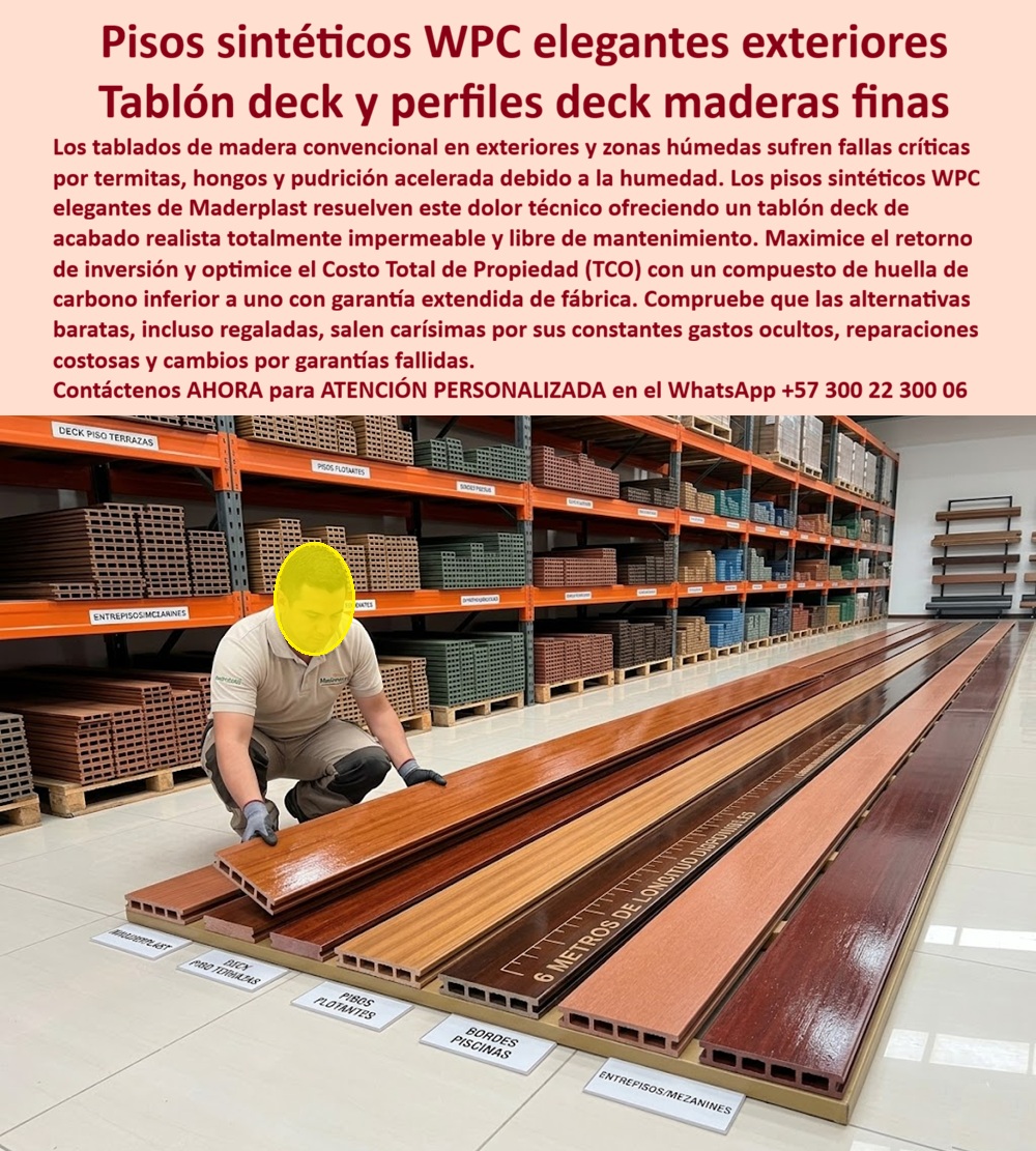 Perfiles Deck Madera Fina Pisos Sintéticos Wpc Elegantes Maderplast Pisos Sintéticos Tipo Ébano Bajo Mantenimiento Pisos Deck Acabado Realista Sin Mantenimiento Suelos Elegantes Piscinas Libres De Termitas Y Hongos Tablón Deck Color a