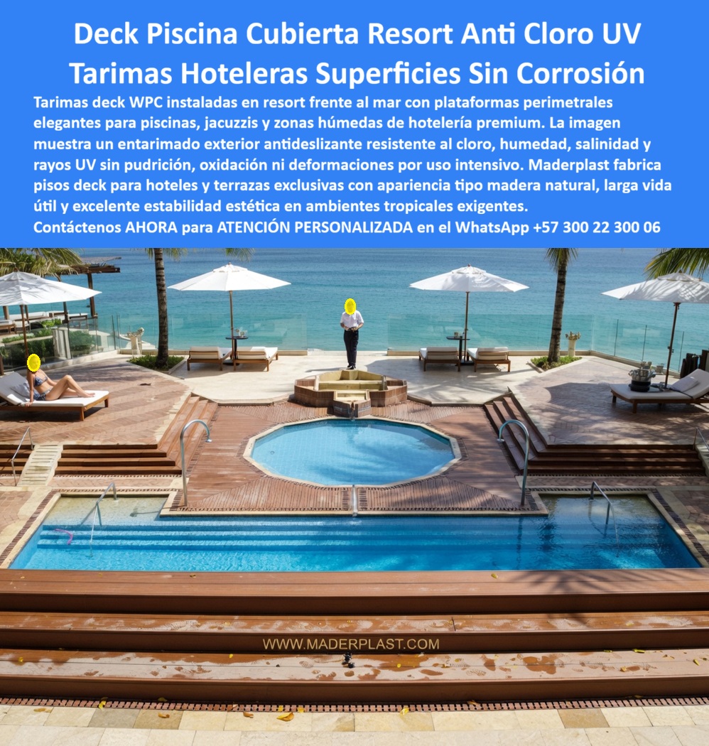 Piso Deck Hotelero Resistente UV Y Humedad Suelo Perimetral Piscina Maderplast Tarimas Perimetrales 00
