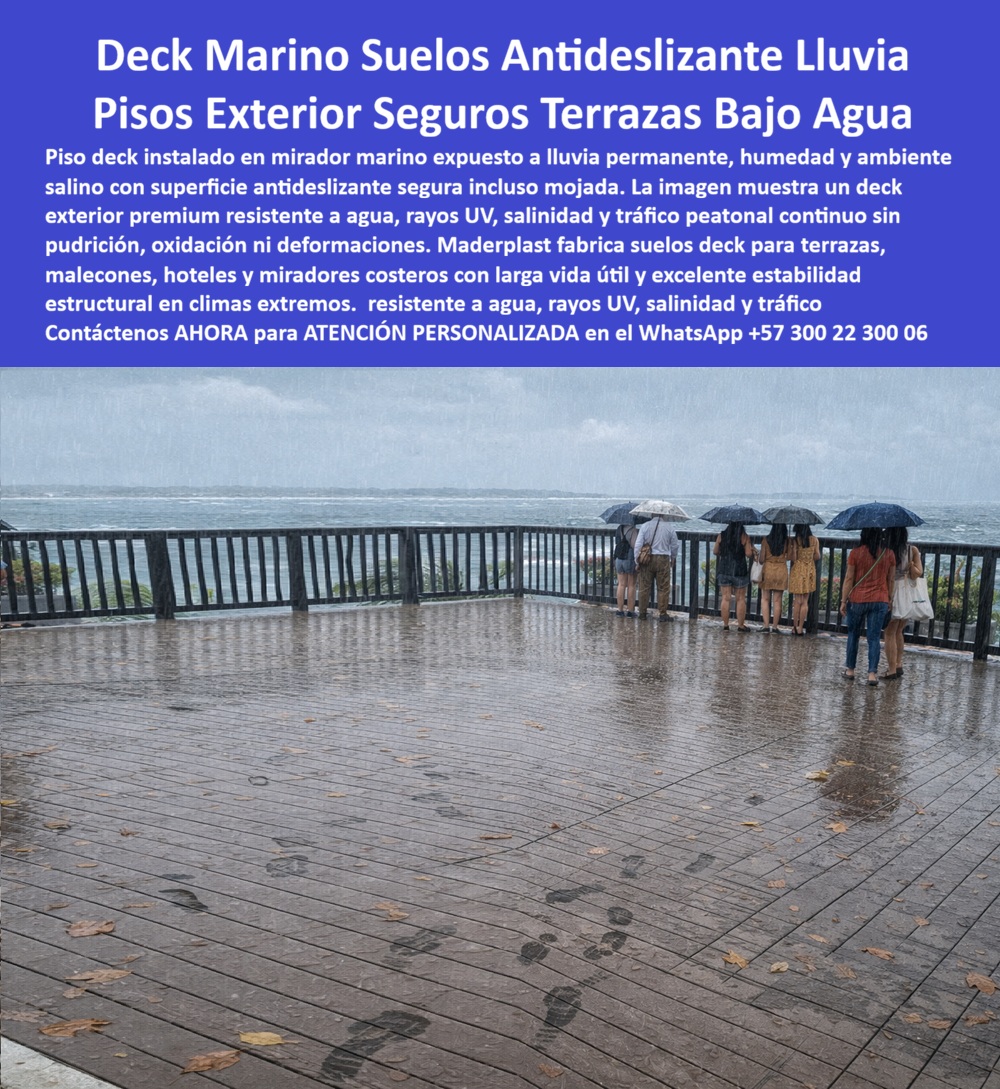 Pisos Deck Lluvia Permanente Ambientes Marinos Premium Maderplast Decks Exteriores Seguros Incluso 00