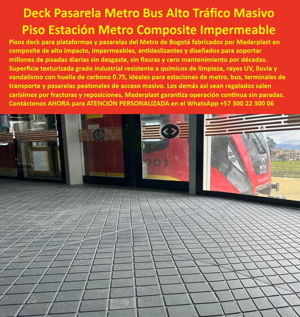 Pisos Deck Metro Bus Alto Tráfico Suelos Estaciones Transporte Maderplast Pisos Deck Metro Estaciones Alto Tráfico Durables Pisos Alto Tráfico Metro Composite Impermeables Pisos Deck Metro Pasarelas Alto Tráfico Durables Deck Pasarela