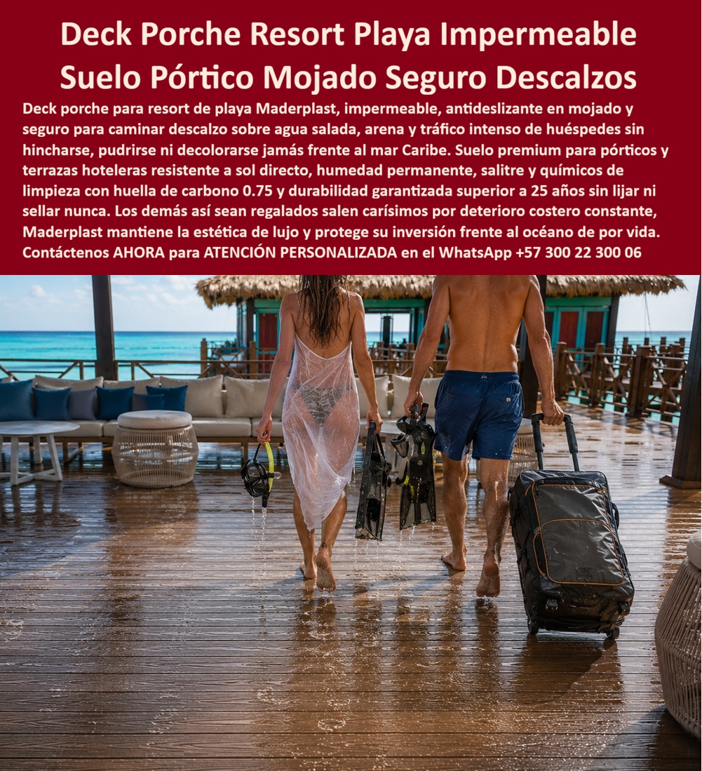 Pórtico Porche Hotelero Suelos Premium Terraza Deck Porch Hotel Maderplast Suelo Para Pórticos Resistente Clima Y Desgaste Deck Porch Exterior Impermeable Resistente Clima Deck Terraza Premium Resistente Sol Y Humedad Pisos Deck Porche