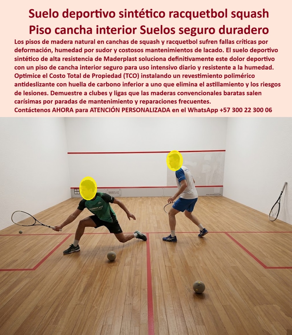 Suelo Deportivo Sintético Cancha Racquetball Decks Squash Fuertes Maderplast Piso Cancha Interior Seguro Uso Intensivo Diario Suelo Deportivo Antideslizante Resistente Humedad Interior Piso Cancha Interior Seguro Uso Intensivo Diario