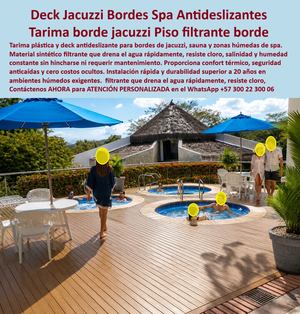 Suelos Deck Anticaídas Spa Sauna Y Jacuzzi Antideslizante Maderplast Tarima Plástica Borde Jacuzzi Sauna Filtrante Cero Mantenimiento Tarimas Filtrantes Baños Listas Para Instalar Suelos Deck Anticaídas Zonas Húmedas Confort Térmico